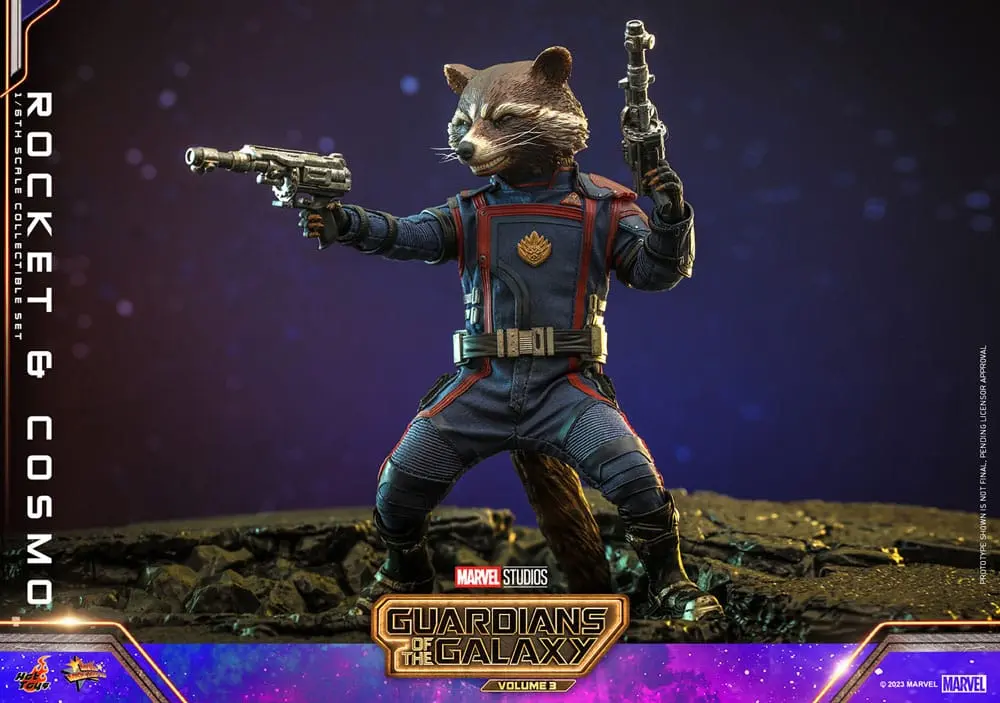 Guardians of the Galaxy Vol. 3 Movie Masterpiece akcijske figure 1/6 Rocket & Cosmo 16 cm fotografija izdelka