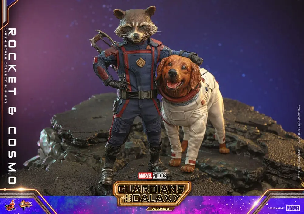 Guardians of the Galaxy Vol. 3 Movie Masterpiece akcijske figure 1/6 Rocket & Cosmo 16 cm fotografija izdelka