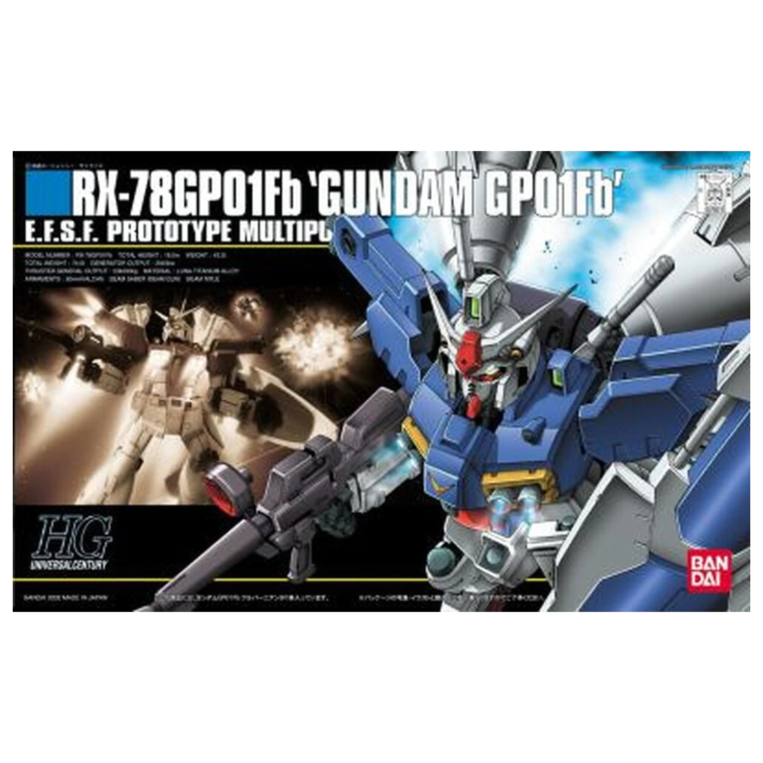 Gundam 0083 Stardust Memory RX-78GP01-Fb Gundam Full Vernian Zephyranthes Mobile Suit Model komplet HG 1/144 fotografija izdelka