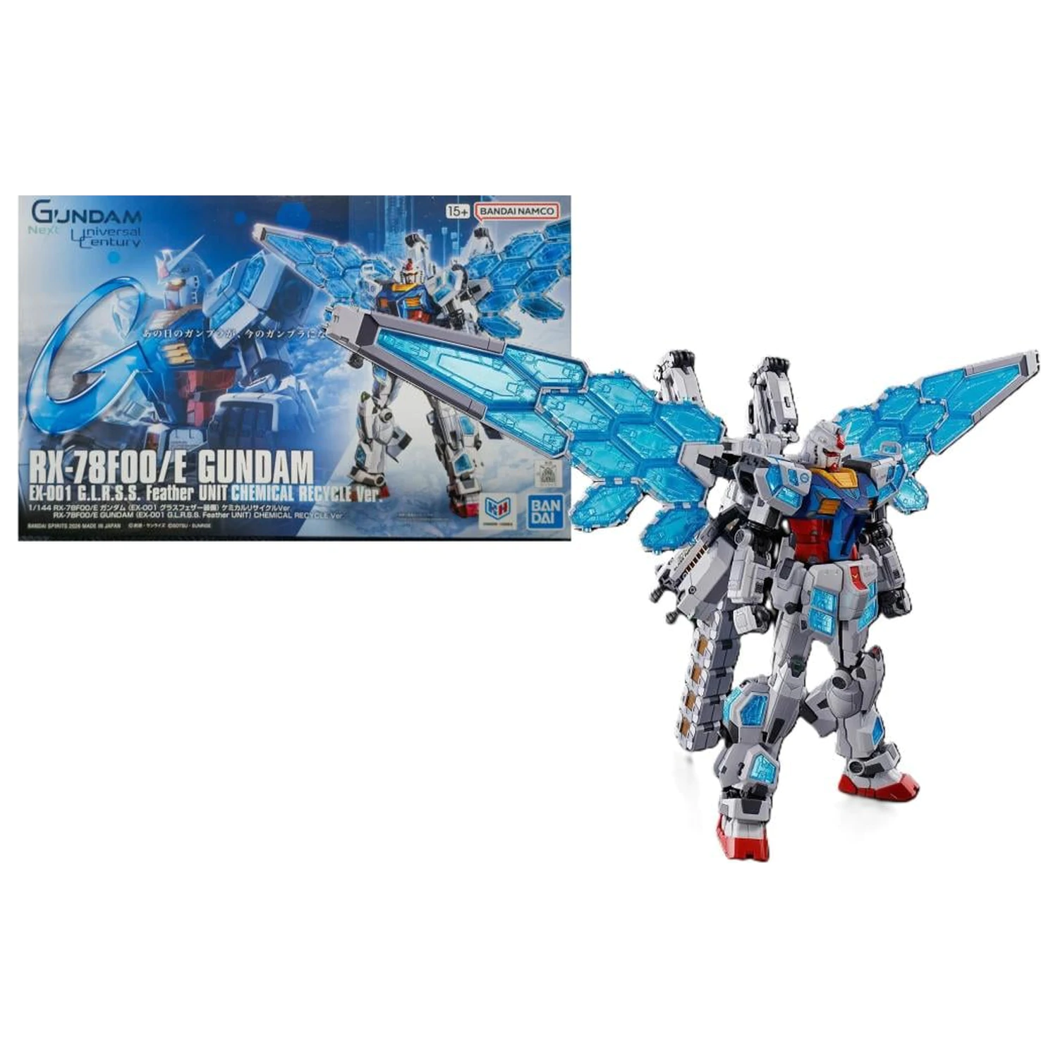 Gundam 1/144 RX-78F00/E (EX-001 G.L.R.S.S.) Kemijski Modelni Komplet fotografija izdelka