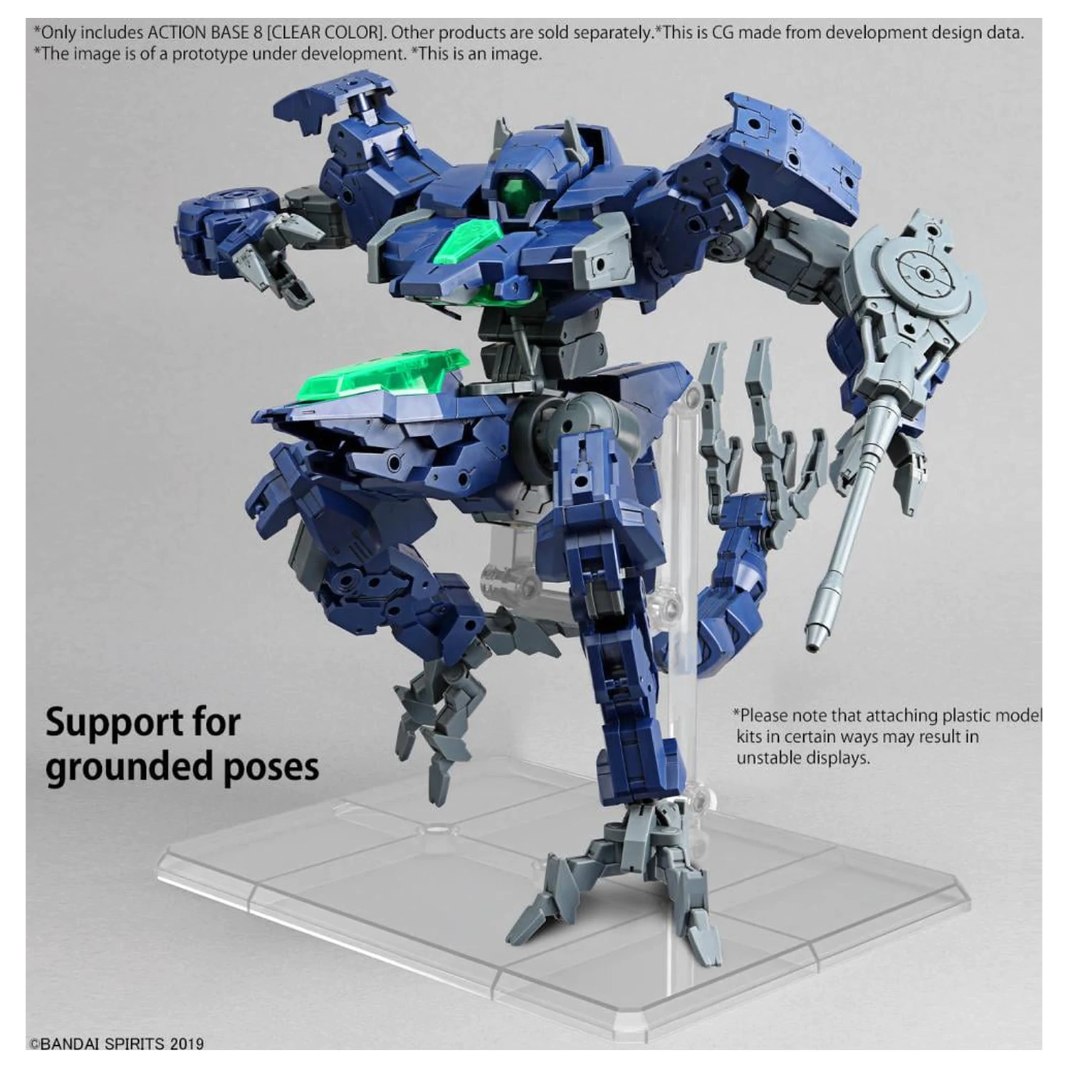 Gundam Akcijska Osnova 8 (Prozorna Barva) Komplet Modela fotografija izdelka