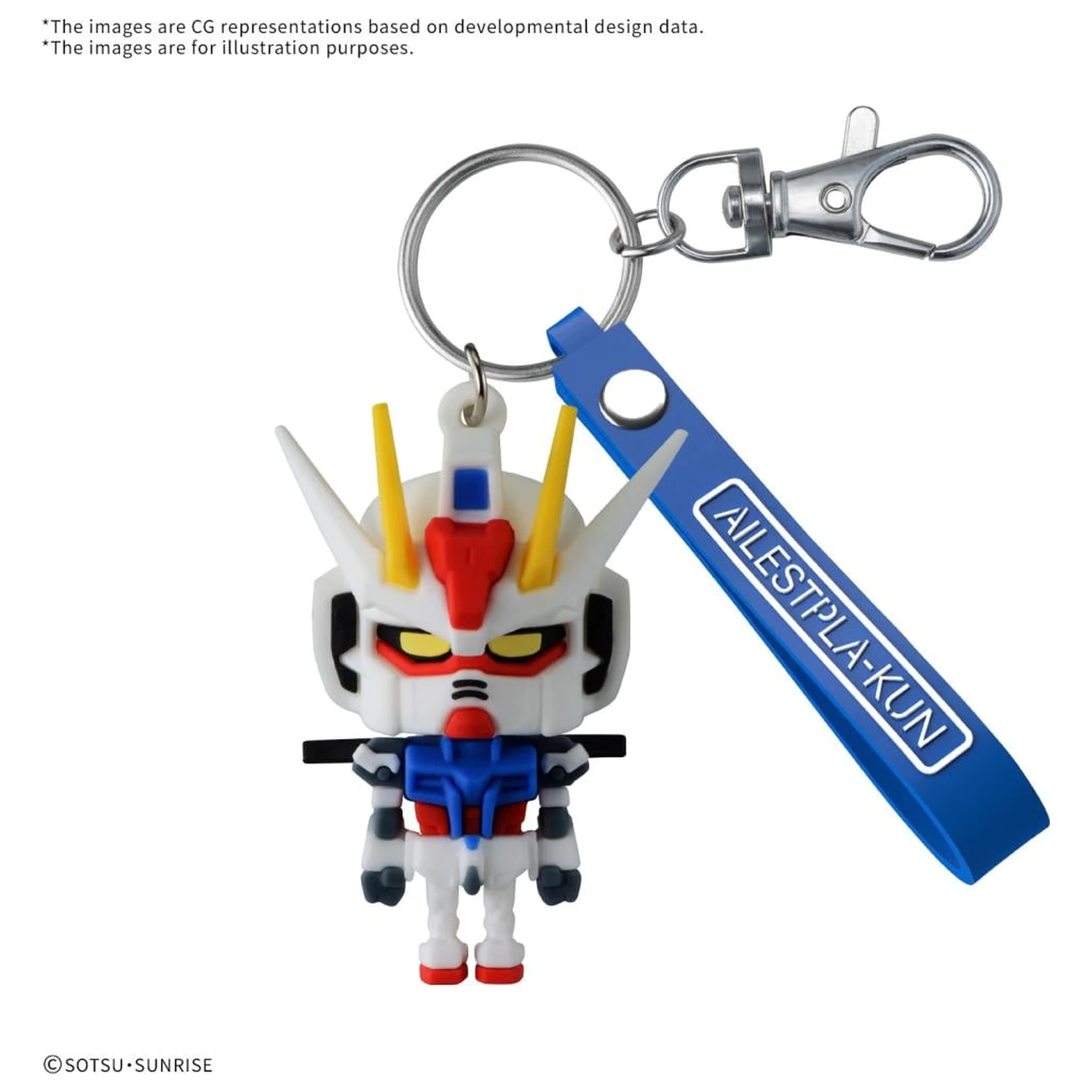 GUNDAM Aile STPLA-KUN 3D gumijasti obesek za ključe maskota fotografija izdelka