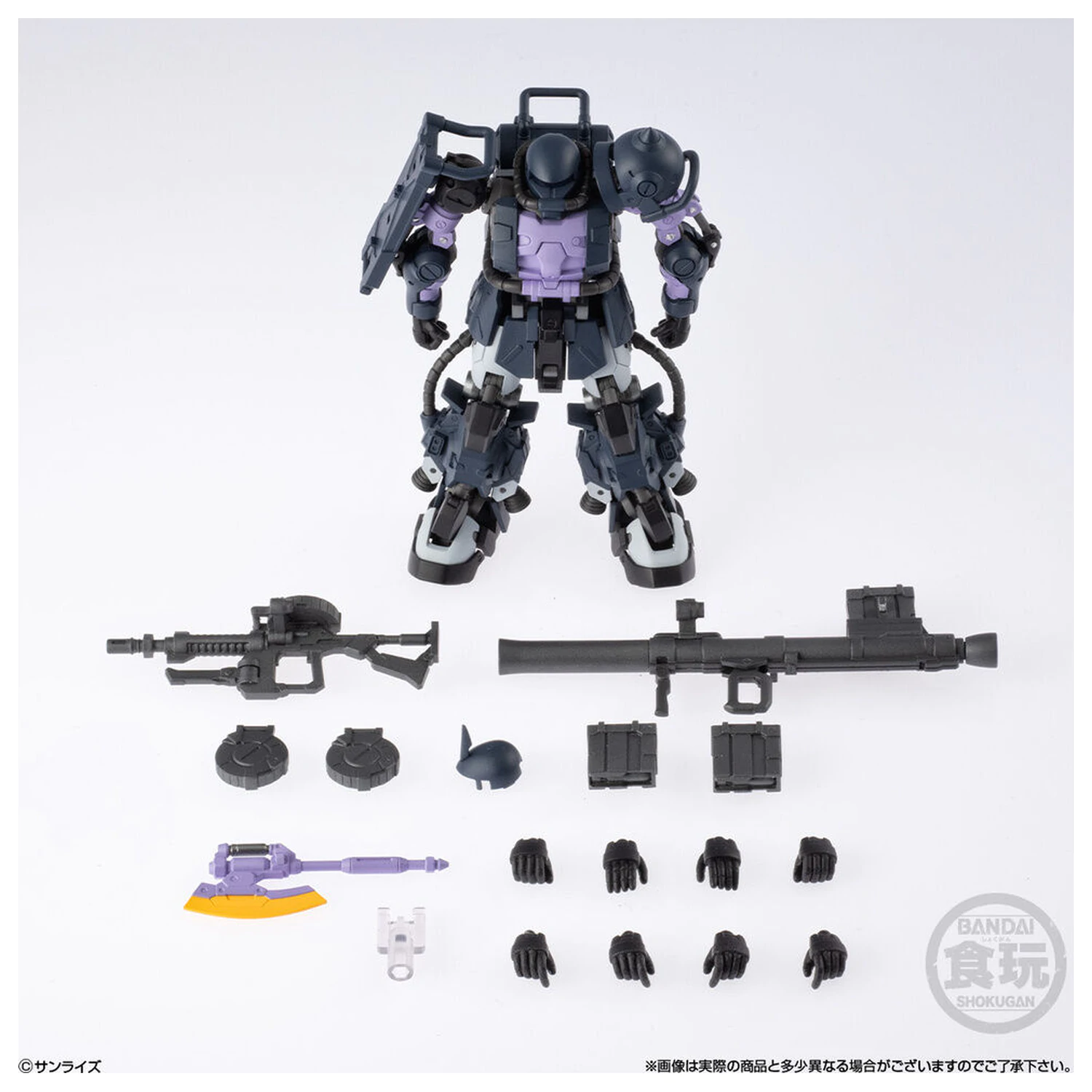 Gundam Artifact PRO High Mobility Zaku II Black Tri-Stars Specification figura 10cm fotografija izdelka