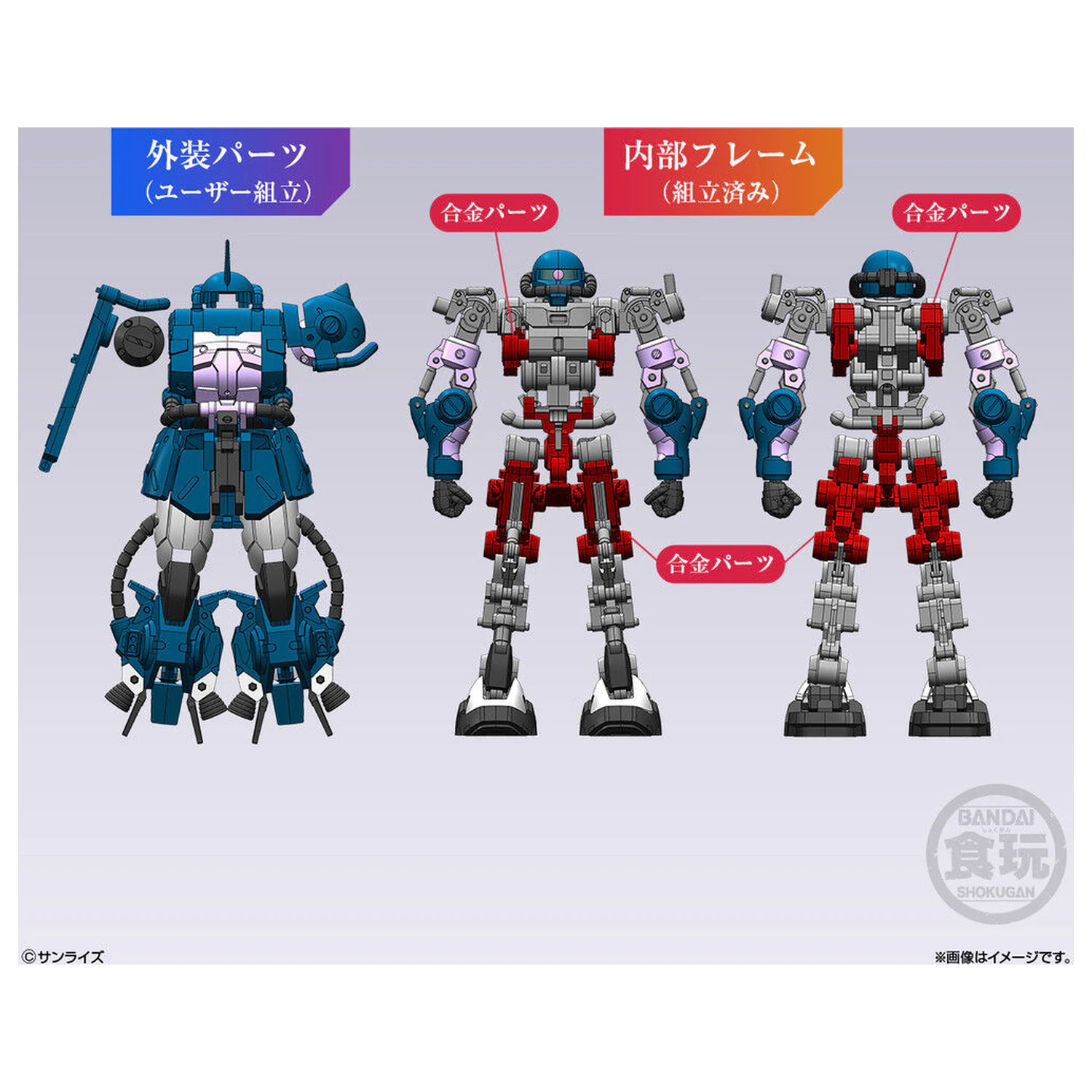 Gundam Artifact PRO High Mobility Zaku II Black Tri-Stars Specification figura 10cm fotografija izdelka