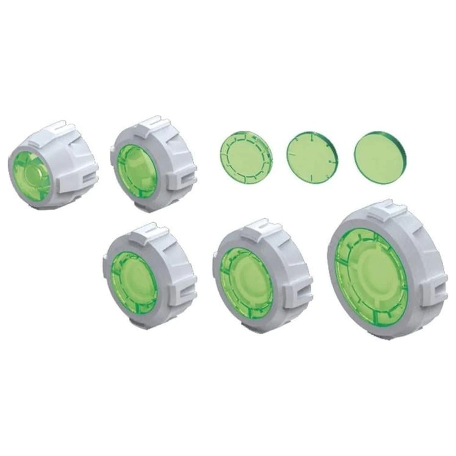 Gundam Builders Parts HD Sight Lens Green Model Kit paket dodatkov fotografija izdelka