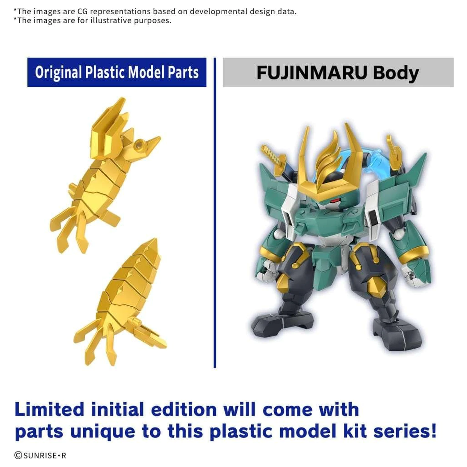 Gundam Fujinmaru Limited Initial Edition Model Komplet fotografija izdelka