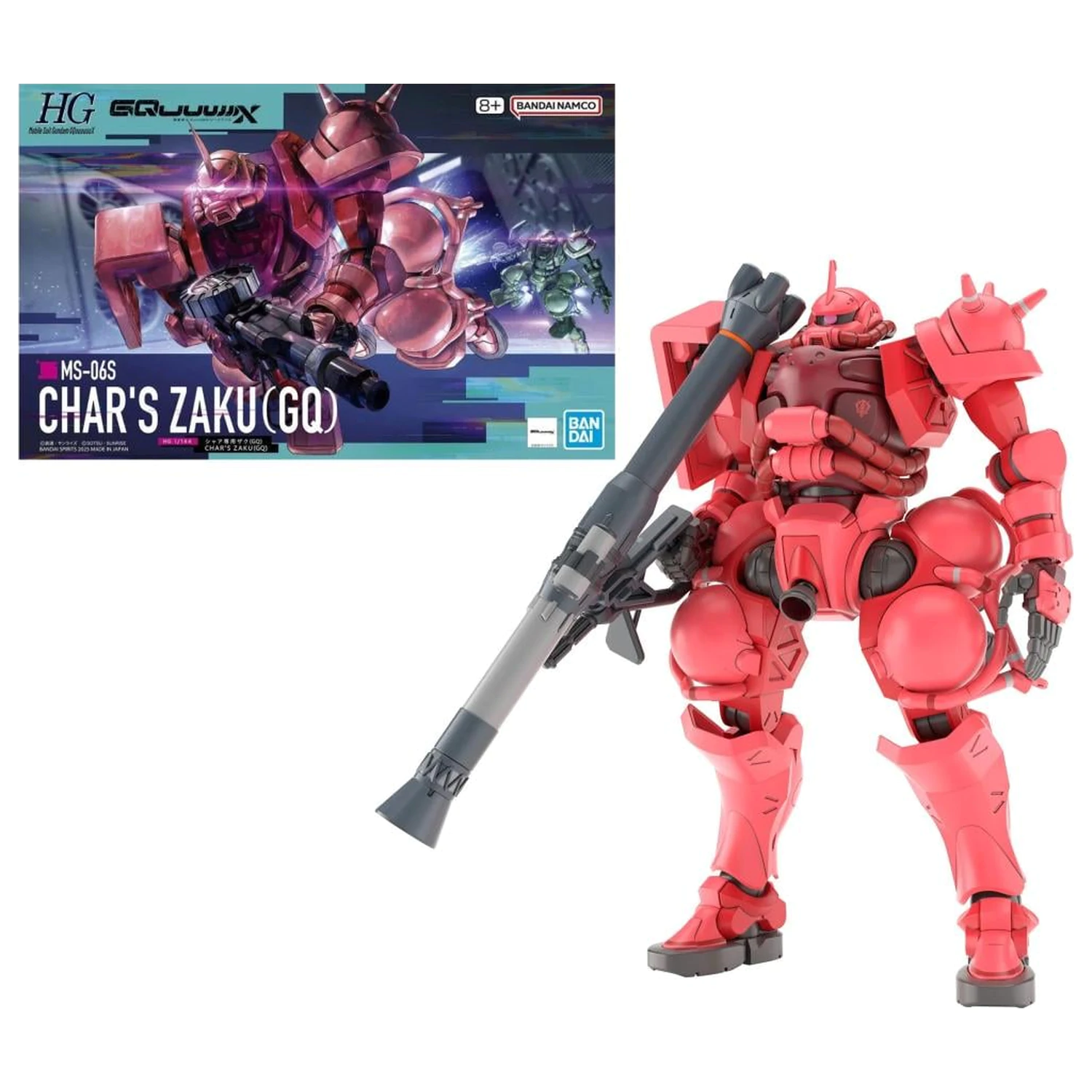 GUNDAM HG 1/144 Char's Zaku (GQ) Model Komplet fotografija izdelka