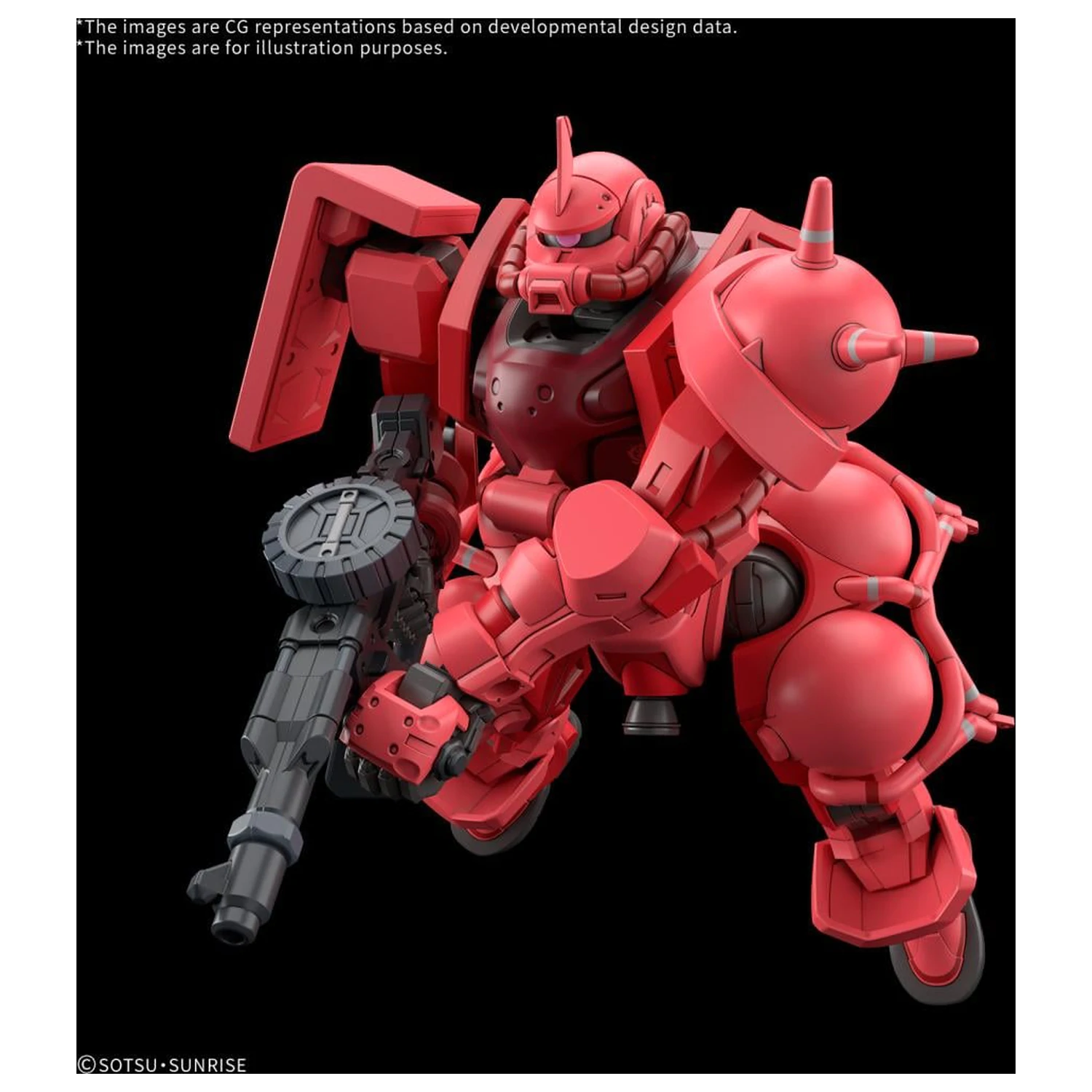 GUNDAM HG 1/144 Char's Zaku (GQ) Model Komplet fotografija izdelka