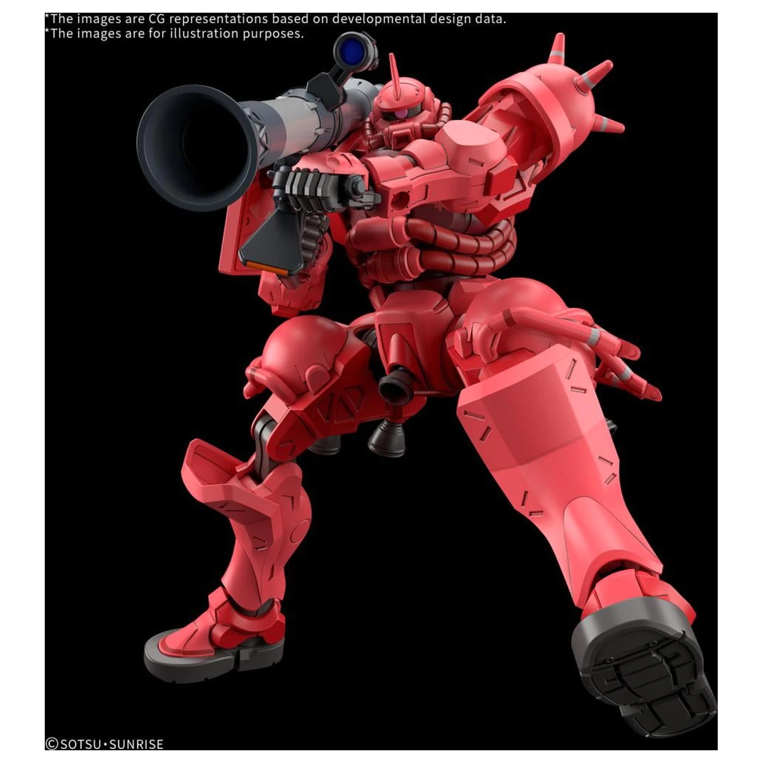 GUNDAM HG 1/144 Char's Zaku (GQ) Model Komplet fotografija izdelka