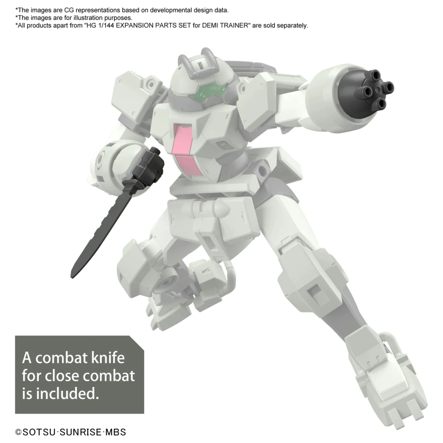 Gundam HG 1/144 set razširitvenih delov za komplet modela Demi Trainer fotografija izdelka