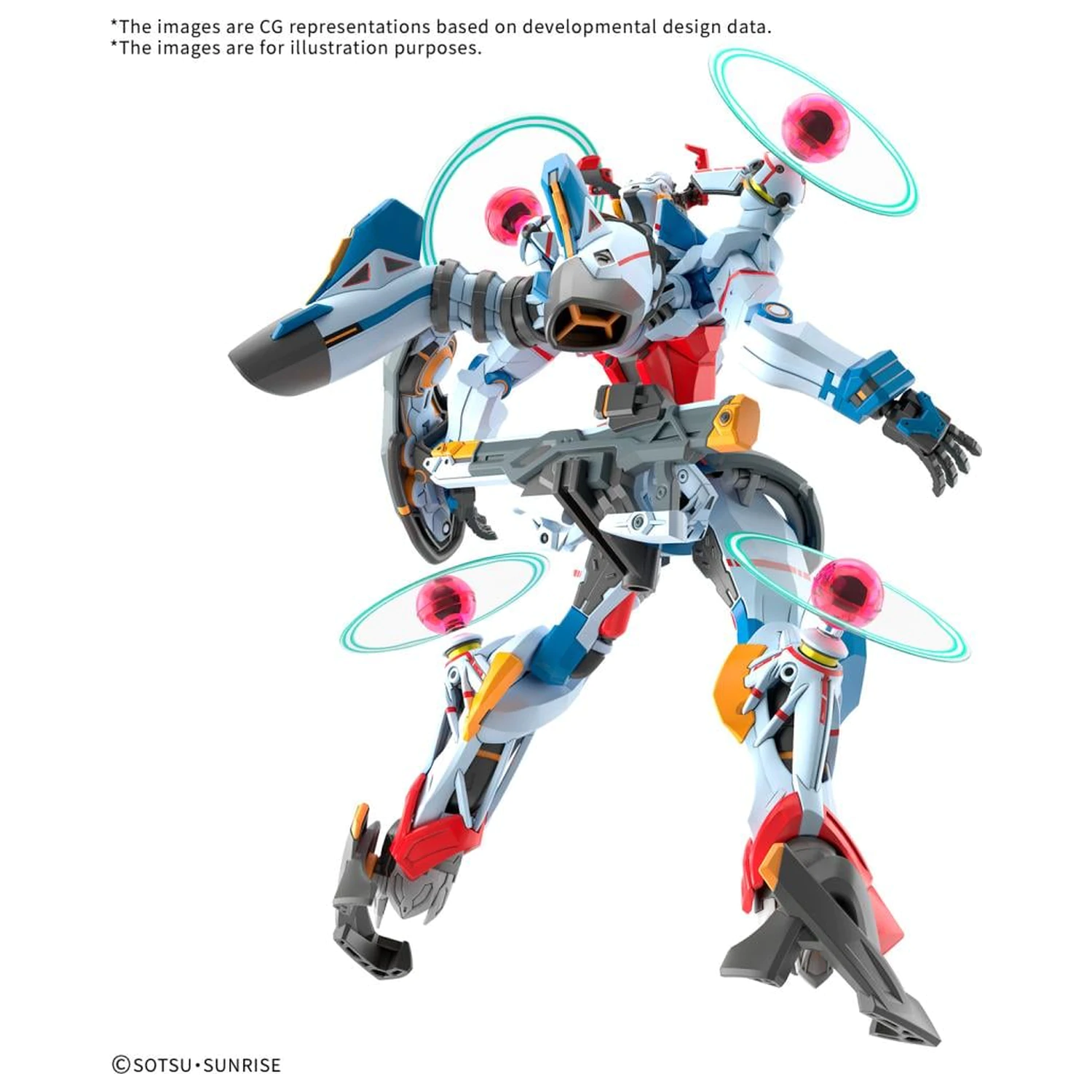 Gundam HG 1/144 GQuuuuuuX (Endymion Unit Awakened) komplet modela fotografija izdelka