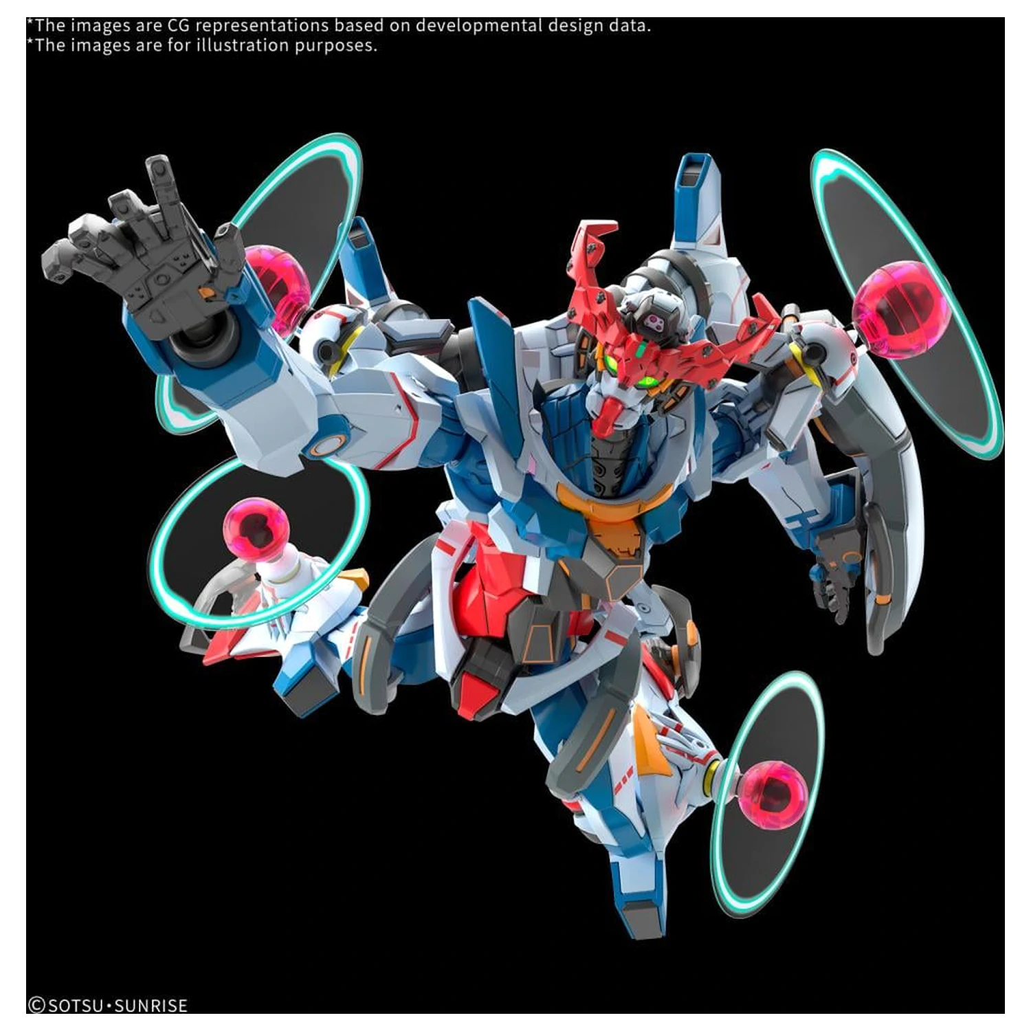Gundam HG 1/144 GQuuuuuuX (Endymion Unit Awakened) komplet modela fotografija izdelka