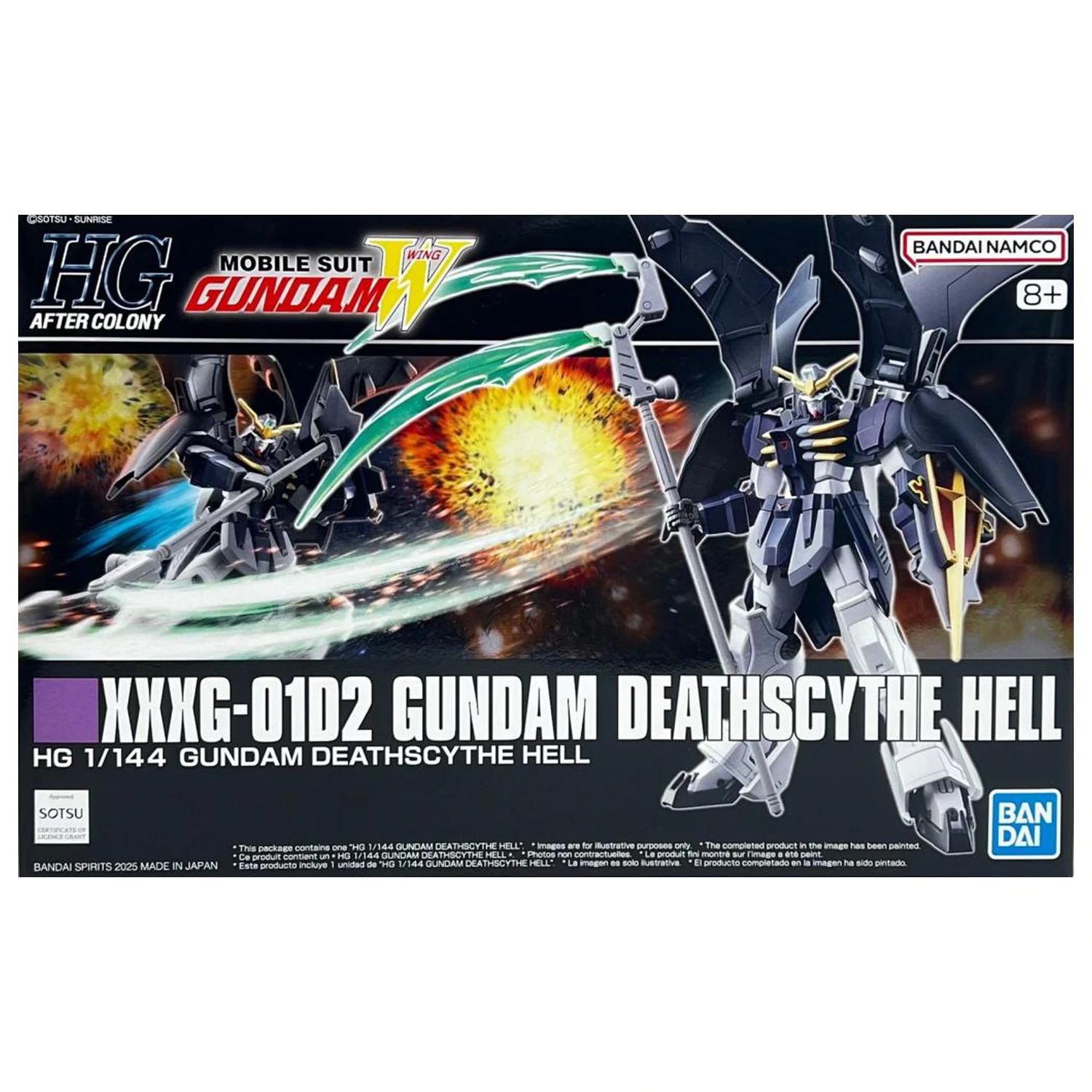 GUNDAM HG 1/144 XXXG-01D2 Gundam Deathscythe Hell model komplet fotografija izdelka