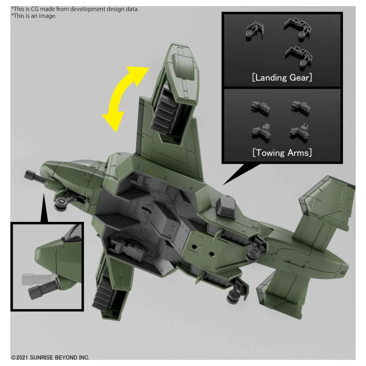 Gundam HG 1/72 V-33 Stork Carrier komplet modelov fotografija izdelka