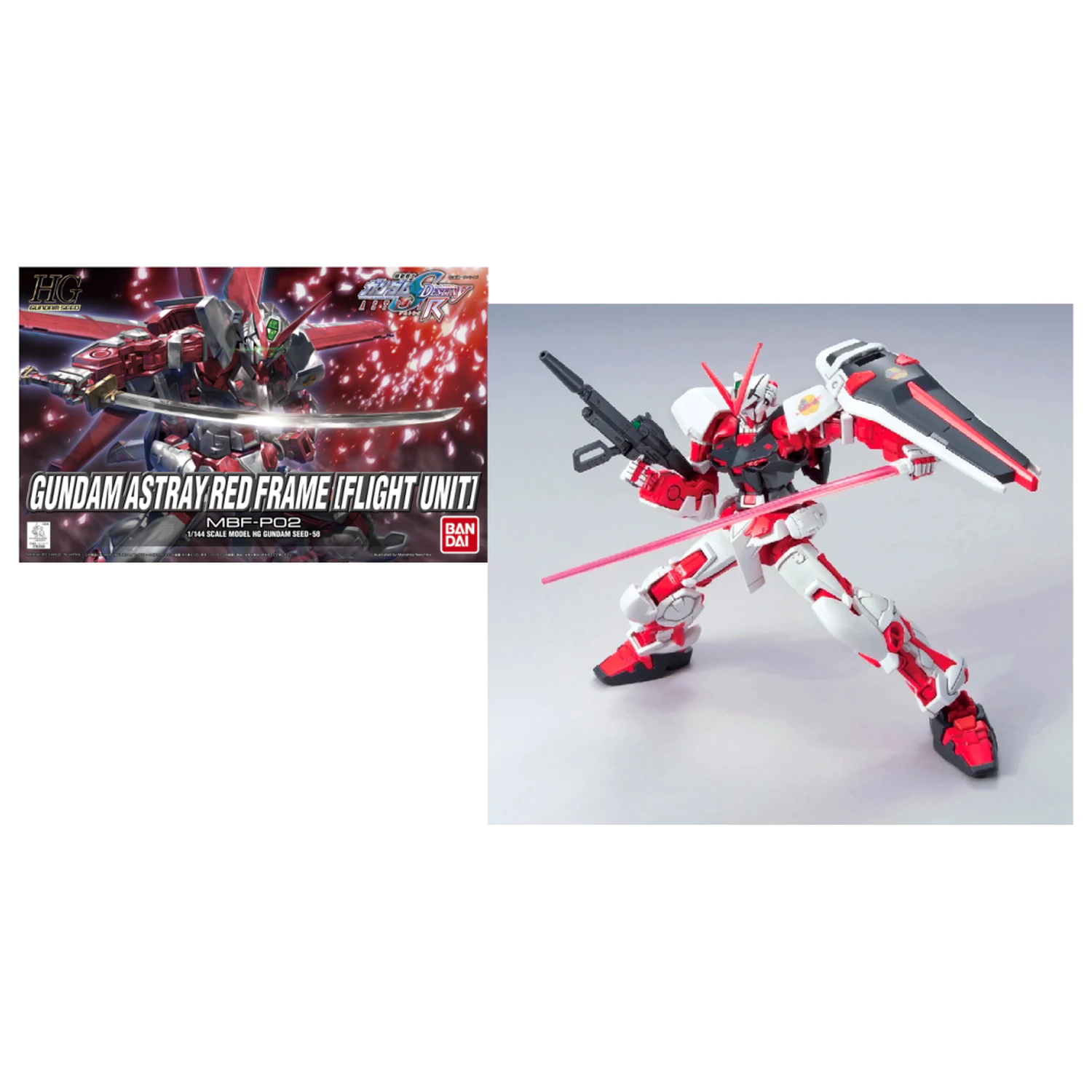 Gundam HG Gundam Astray Red Frame Flight Unit 1/144 komplet modela fotografija izdelka