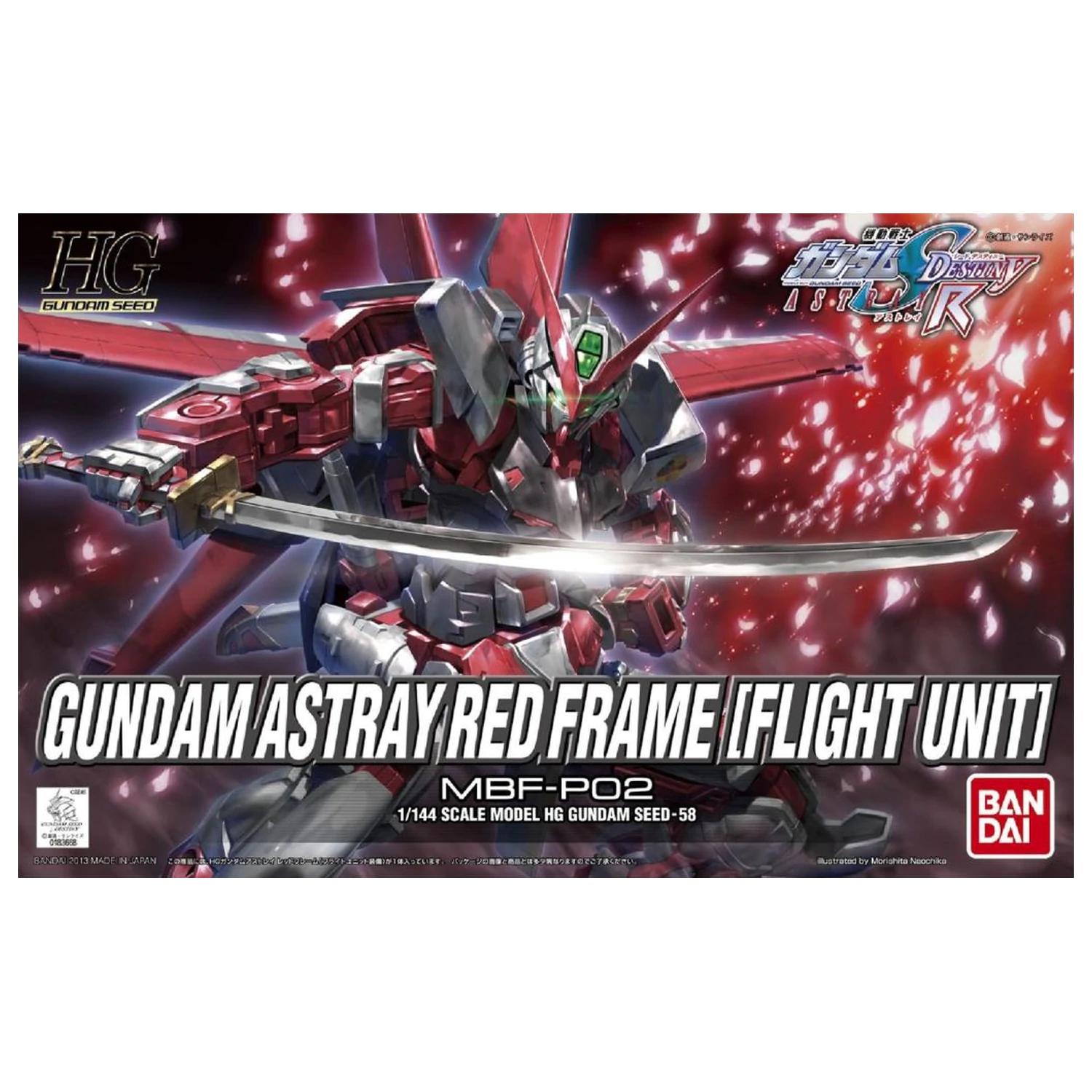 Gundam HG Gundam Astray Red Frame Flight Unit 1/144 komplet modela fotografija izdelka