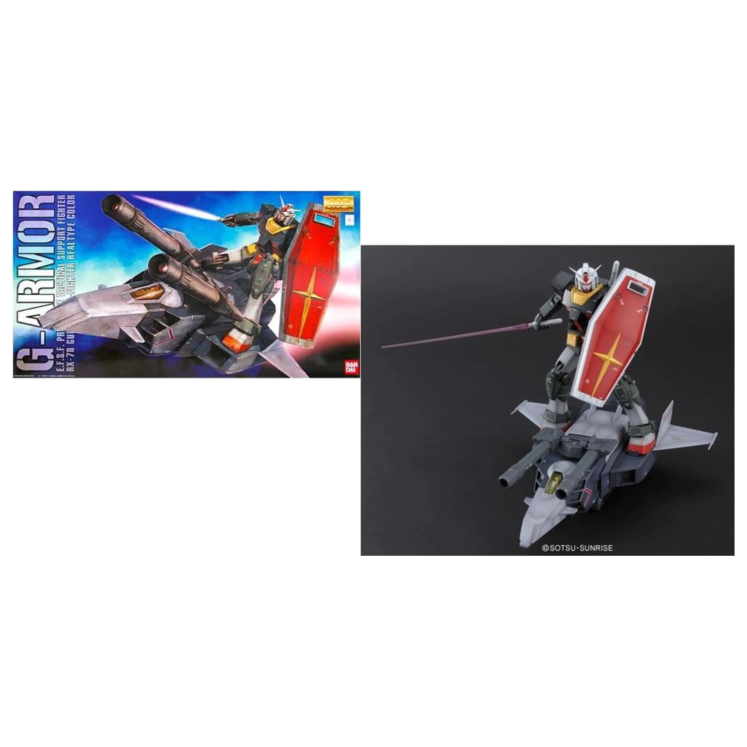 Gundam MG 1/100 G Armor Real Type Color ver. Komplet modela fotografija izdelka