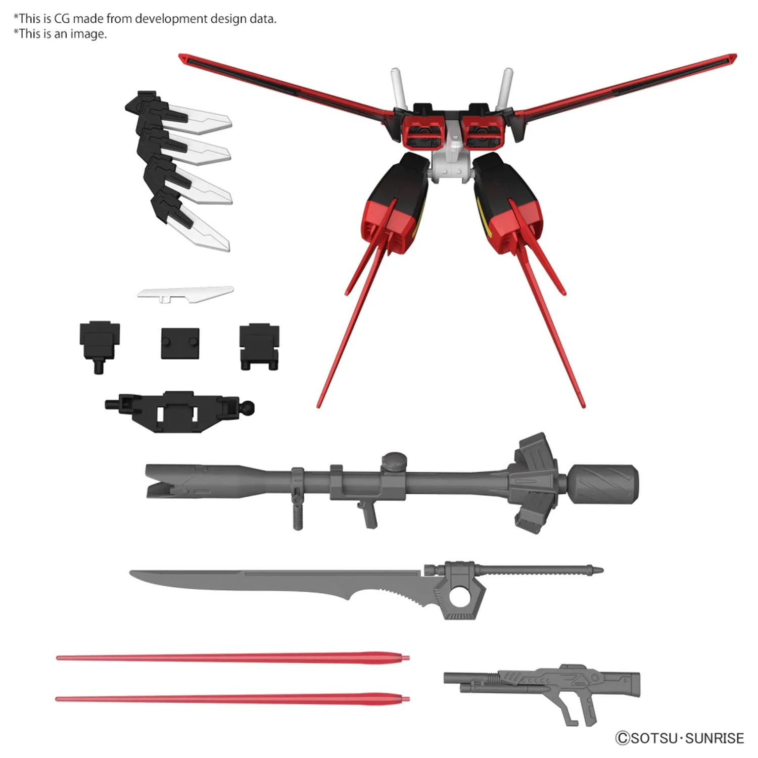 GUNDAM Opcionalni deli Set Gunpla 01 (Aile Striker) Komplet modela fotografija izdelka