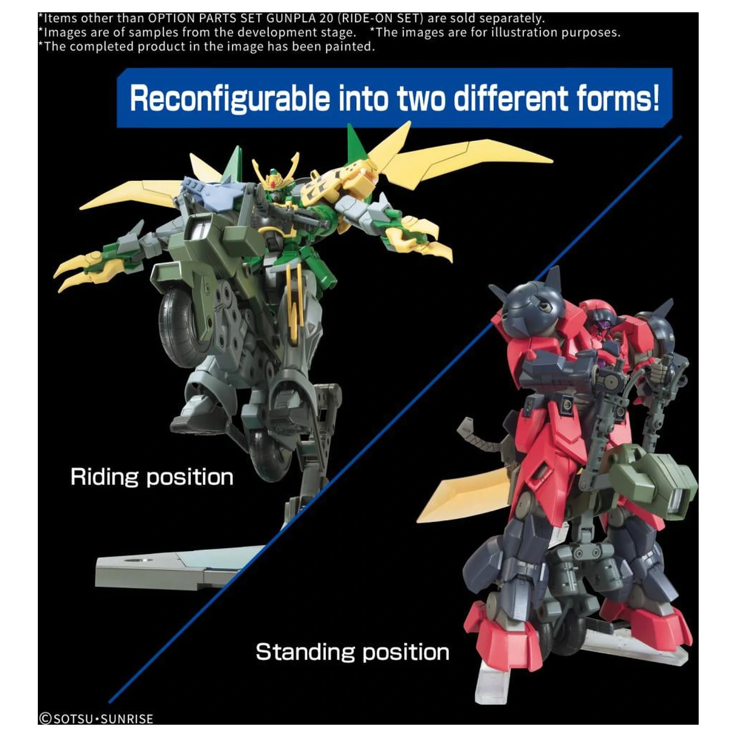 Gundam Option Parts Set Gunpla 20 (Ride-on Set) komplet modela fotografija izdelka