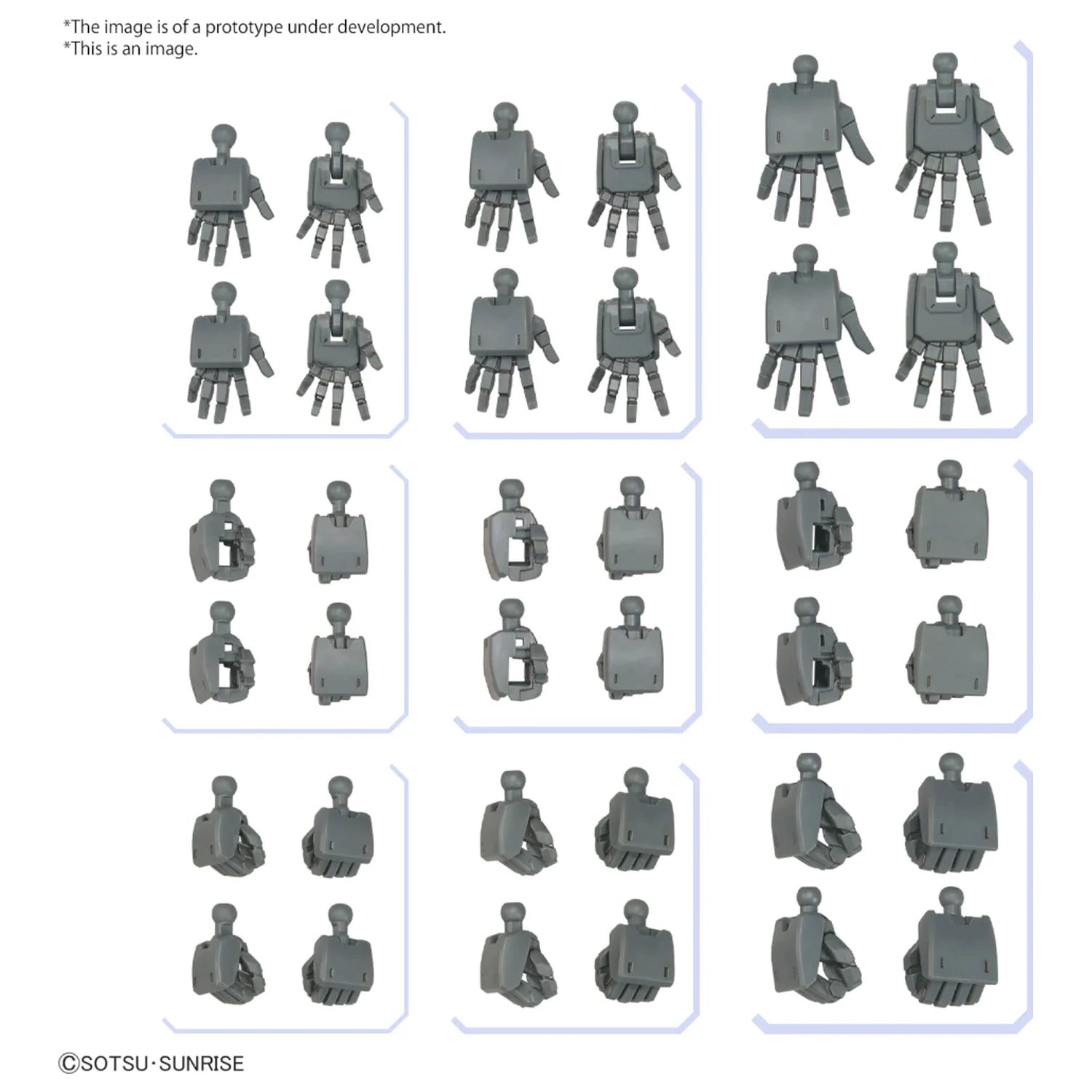 Gundam Option Parts Set Gunpla 3 (Build Hands Edge) komplet modela fotografija izdelka