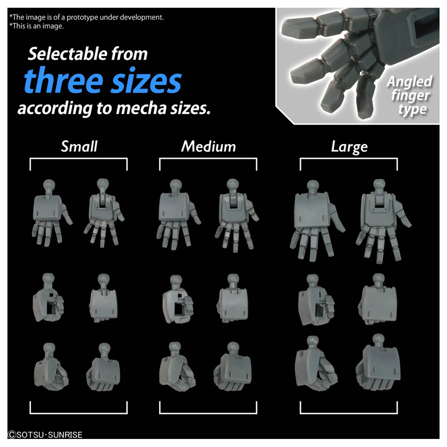 Gundam Option Parts Set Gunpla 3 (Build Hands Edge) komplet modela fotografija izdelka