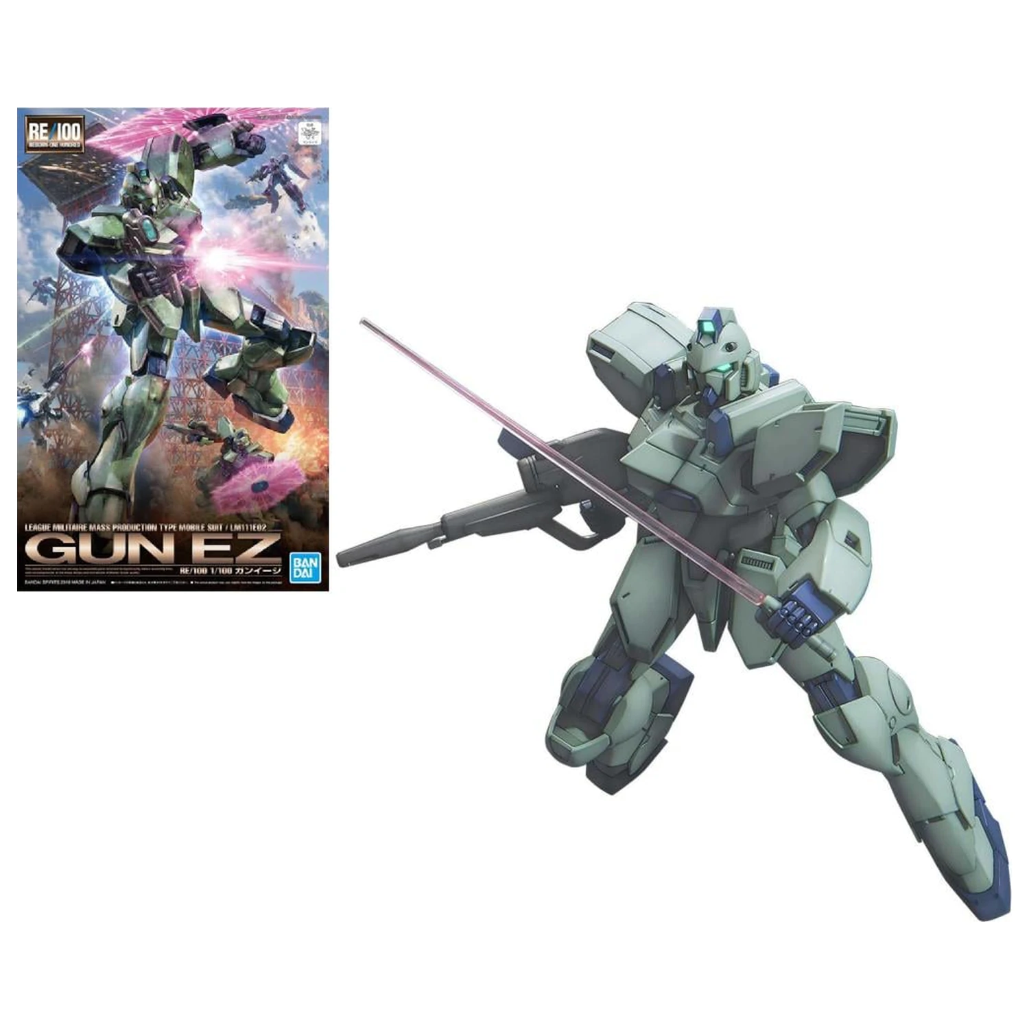 Gundam RE/100 1/100 Gun-EZ plastična maketa fotografija izdelka