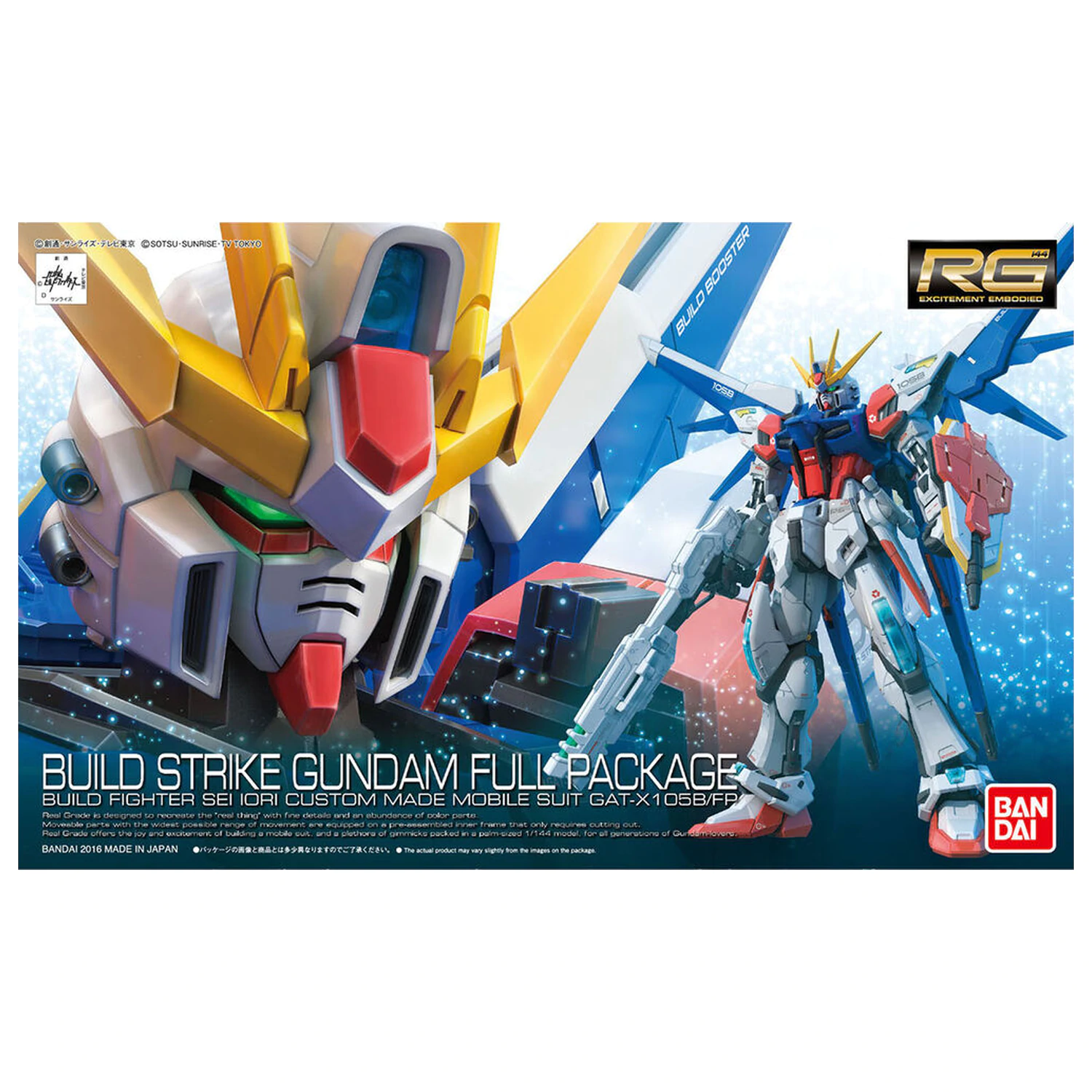 Komplet modela RG 1/144 Build Strike Gundam Full Package fotografija izdelka