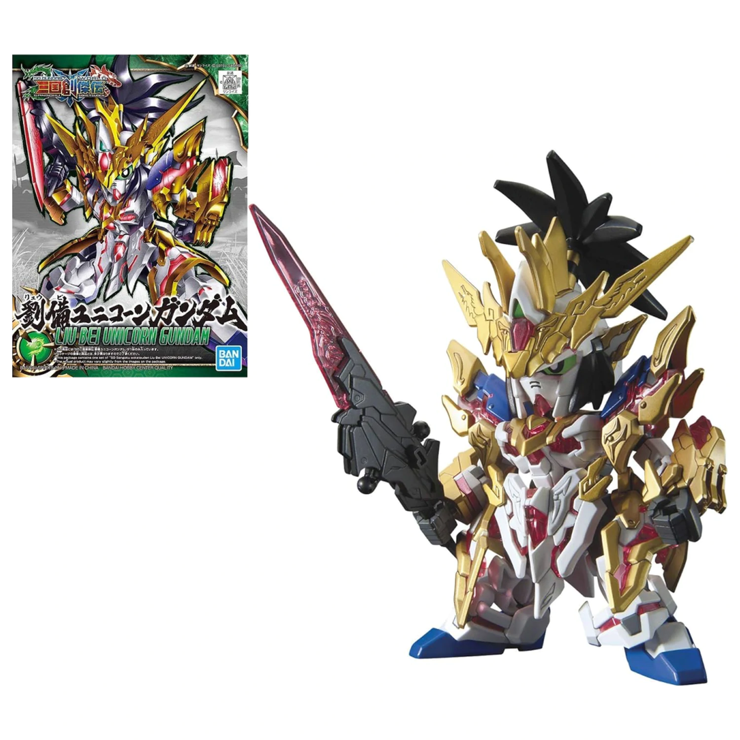 GUNDAM SD Sangoku Soketsuden Liu Bei Unicorn Gundam Model komplet fotografija izdelka
