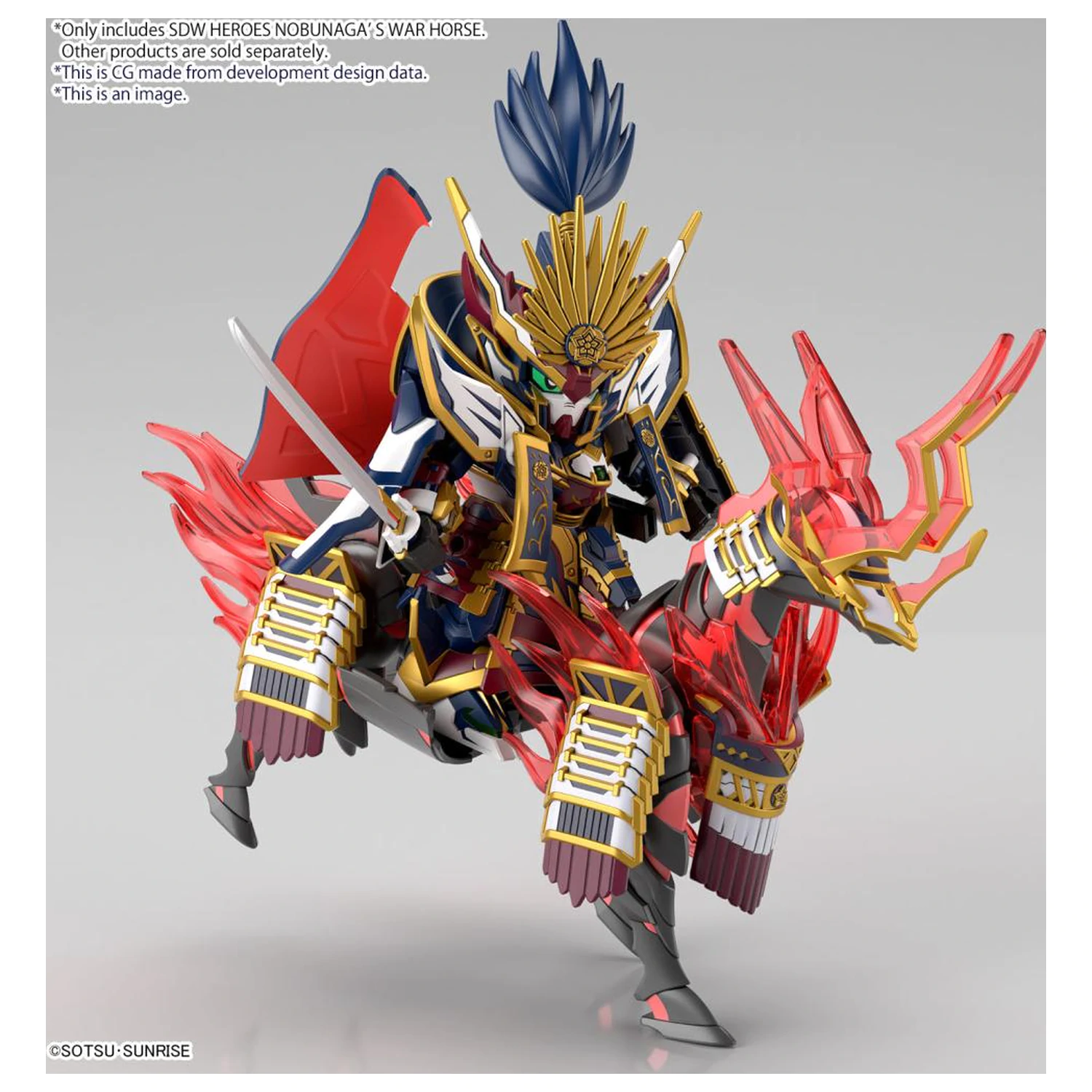 GUNDAM SDW Heroes Nobunaga's War Horse komplet modela fotografija izdelka