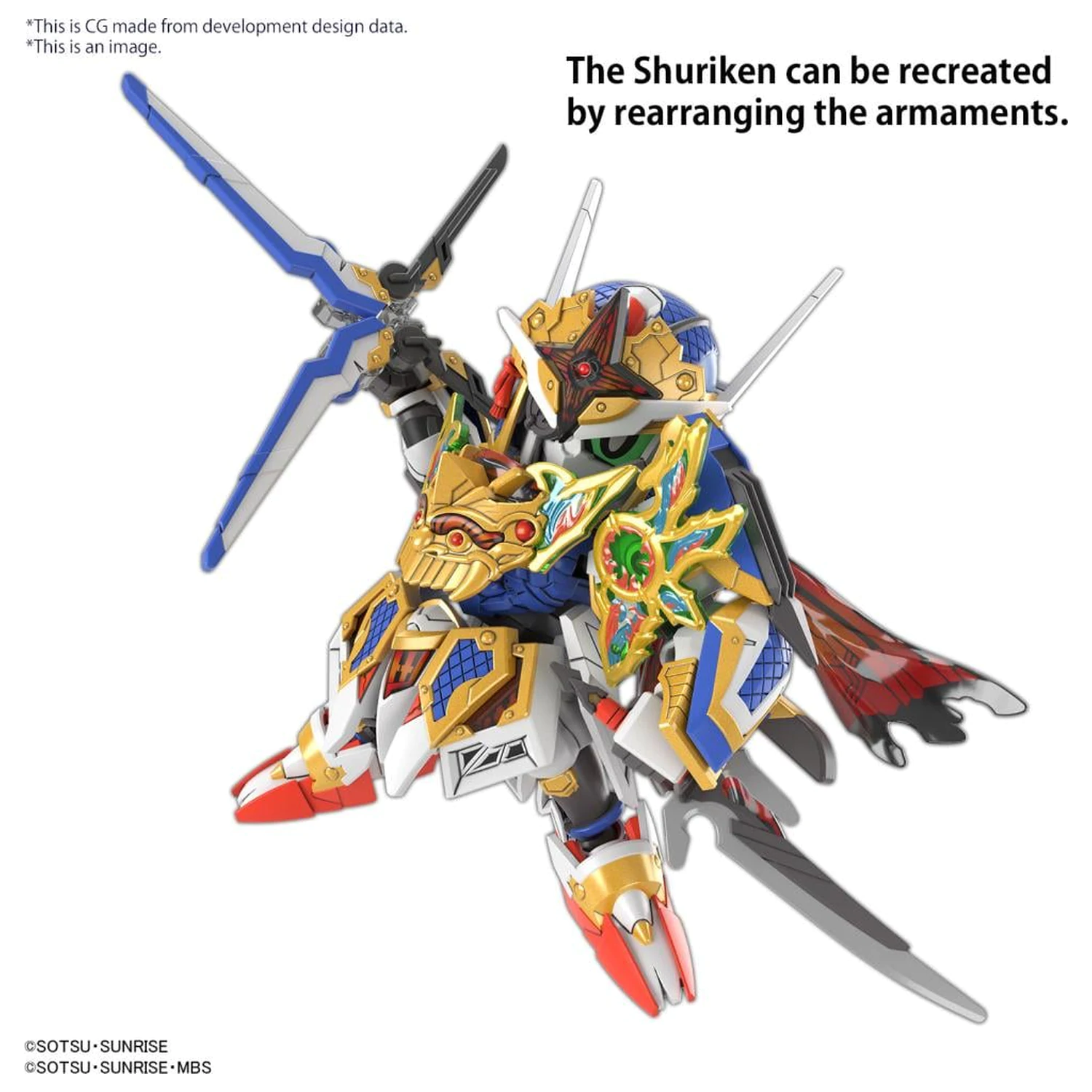 GUNDAM SDW Heroes Onmitsu Gundam Aerial Komplet modela fotografija izdelka
