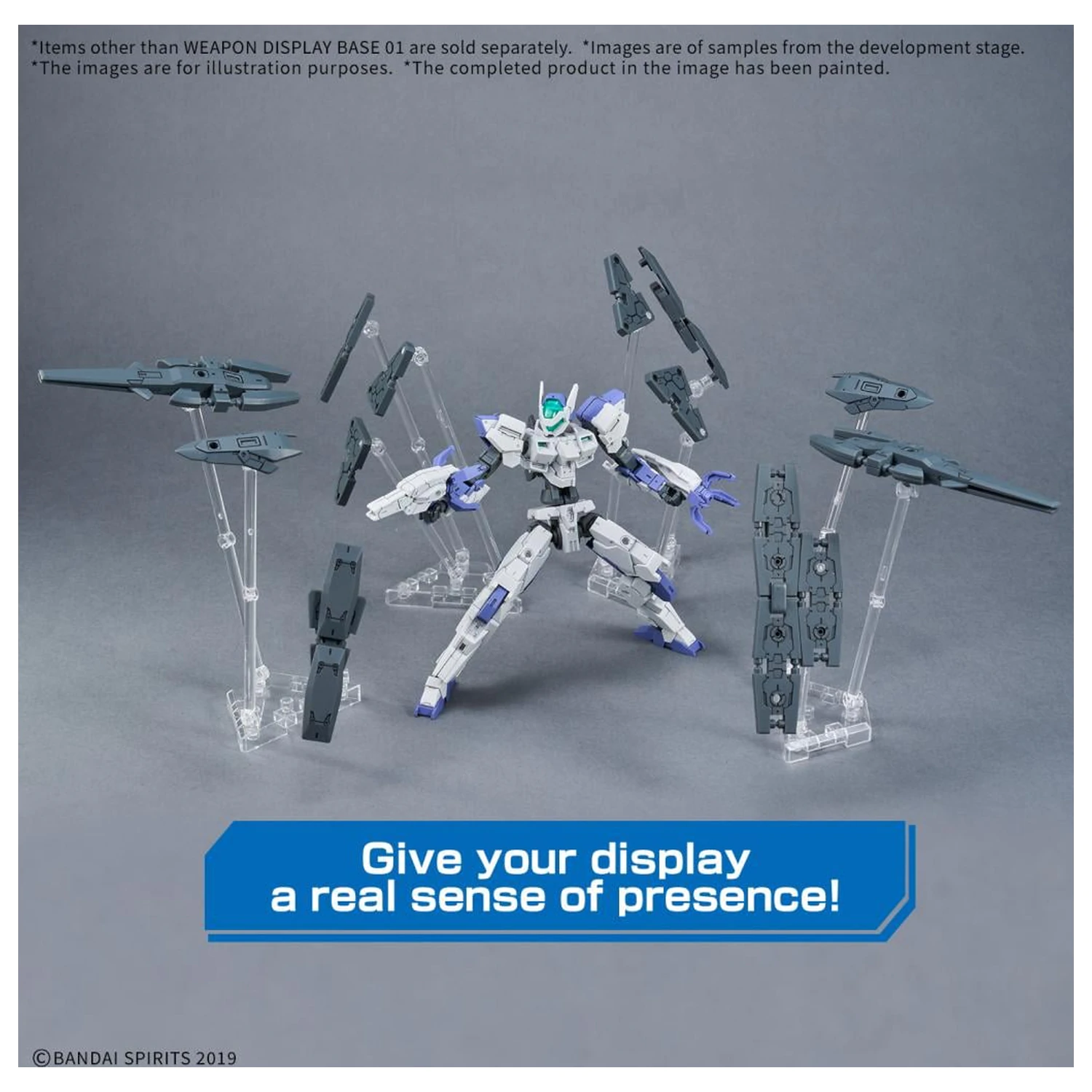 Gundam Weapon Display Base 01 Komplet modela fotografija izdelka