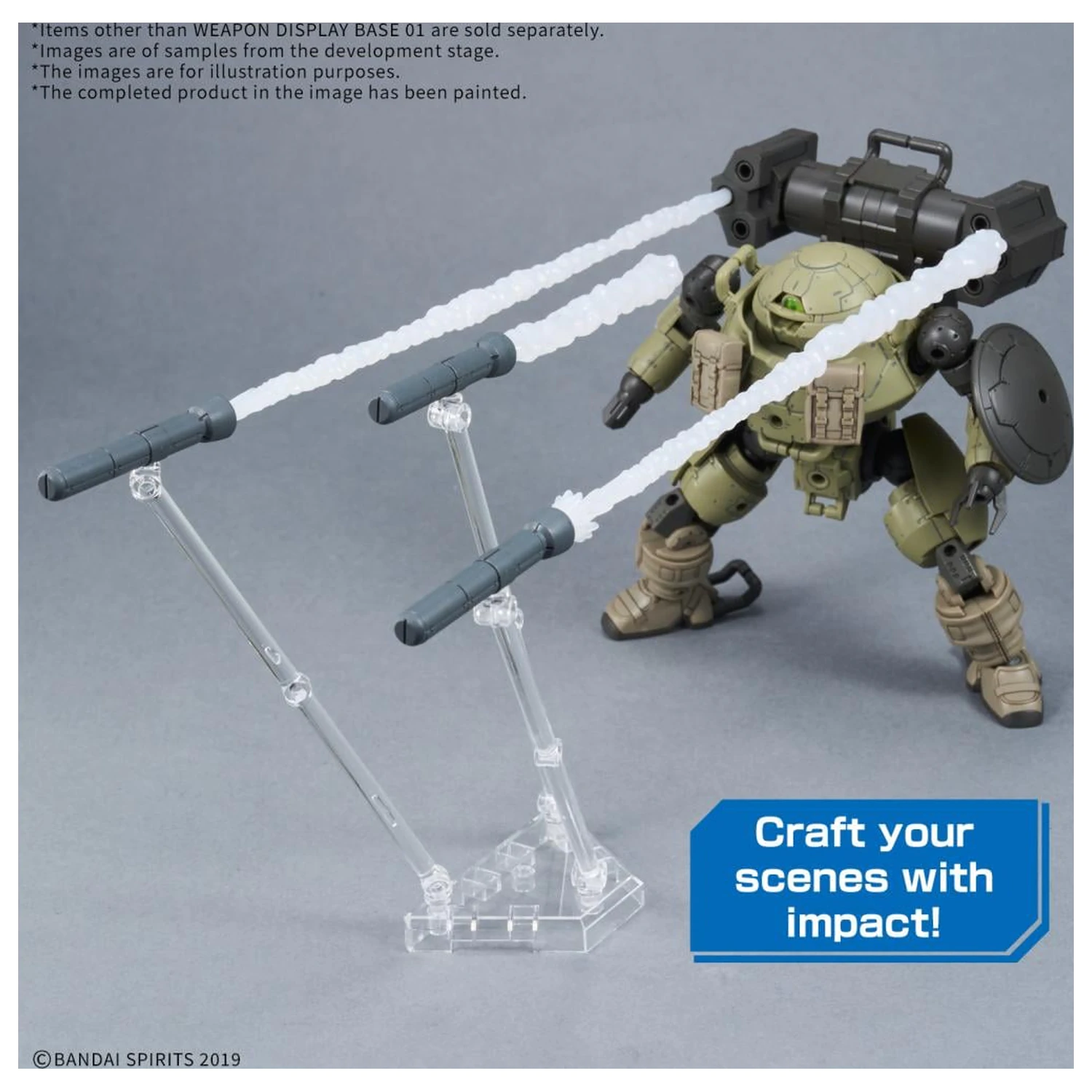 Gundam Weapon Display Base 01 Komplet modela fotografija izdelka