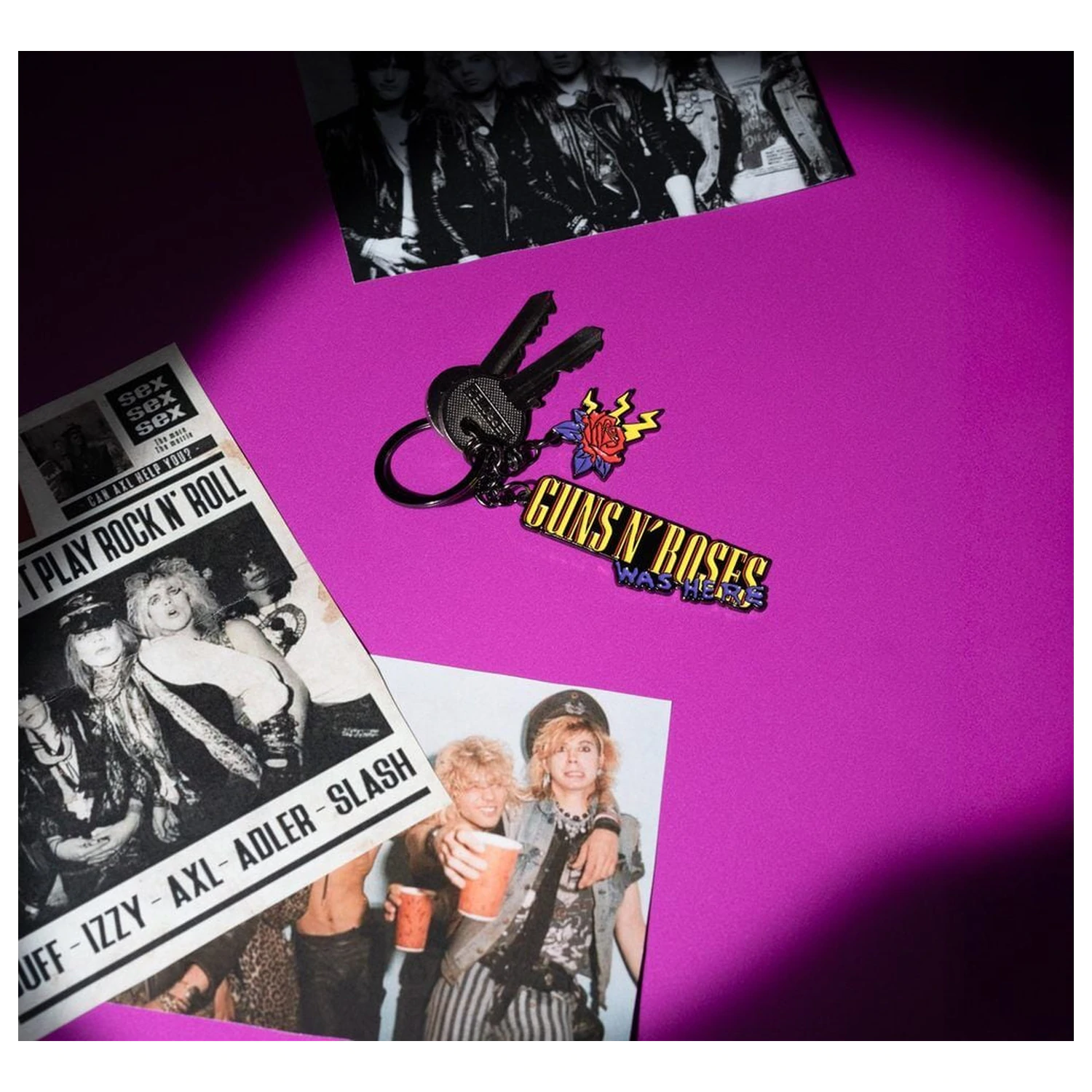 Guns N Roses obesek za ključe fotografija izdelka