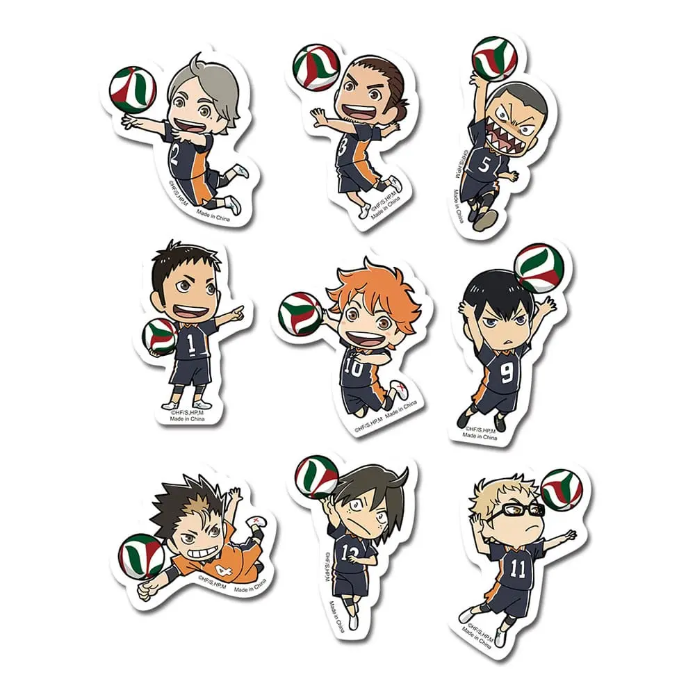 Haikyu!! Set nalepk Karasuno SD Die-Cut fotografija izdelka