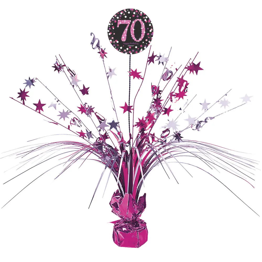 Happy Birthday Roza 70 Osrednji kos 18 inches fotografija izdelka