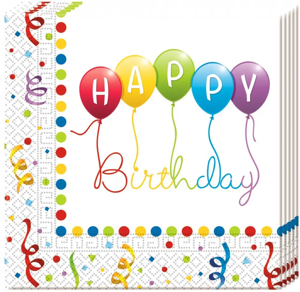 Happy Birthday trakovi prtički, 20-števčni fotografija izdelka