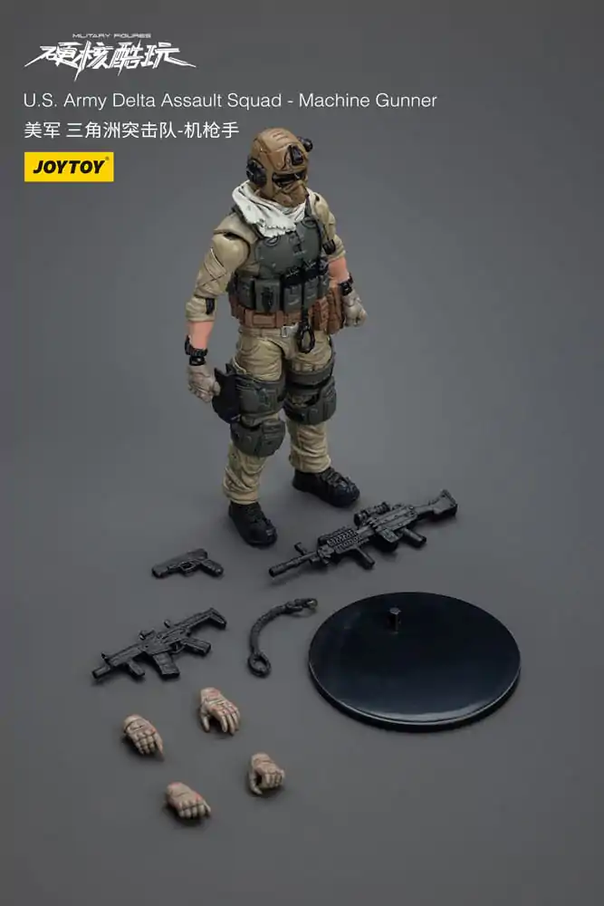 Akcijska figura Hardcore Coldplay 1/18 U.S. Army Delta Assault Squad Machine Gunner 11 cm fotografija izdelka