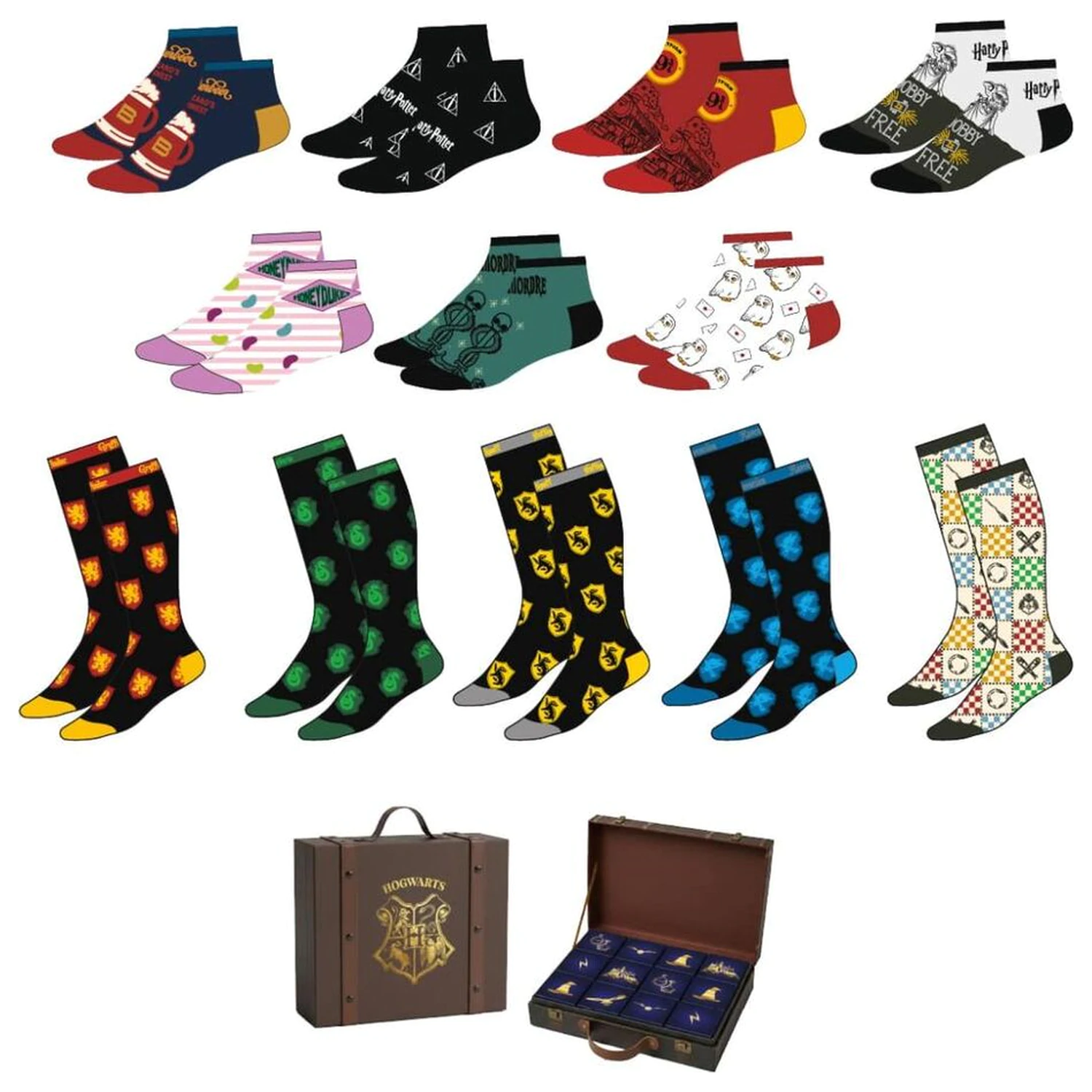 Harry Potter adult 12 parov nogavic set fotografija izdelka