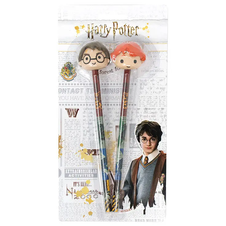 Harry Potter Set 2 svinčnika s 3D gumijastimi pokrivali fotografija izdelka