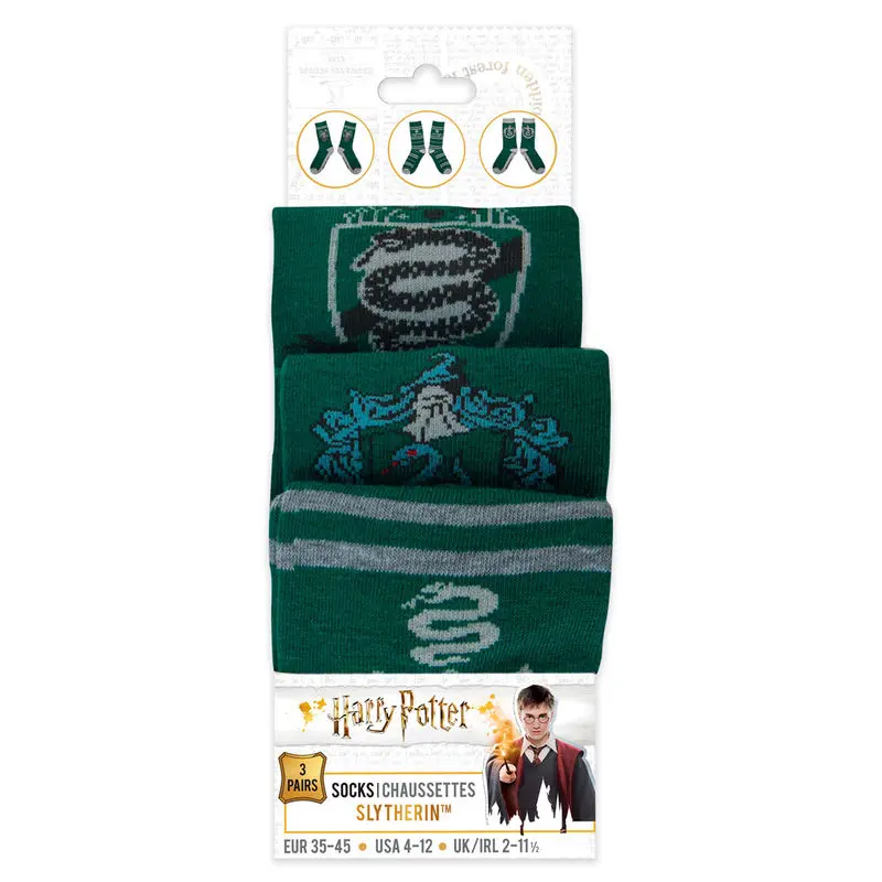 Harry Potter Nogavice 3-Pack Slytherin fotografija izdelka