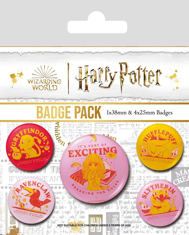 Harry Potter Pin-Back Buttons 5-Pack Smešna čarovnija fotografija izdelka