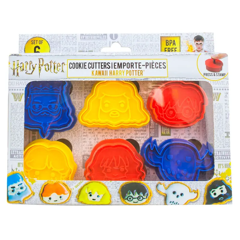 Harry Potter vykrajovalník na sušienky / Cookie Stamp 6-Pack Kawaii fotografija izdelka