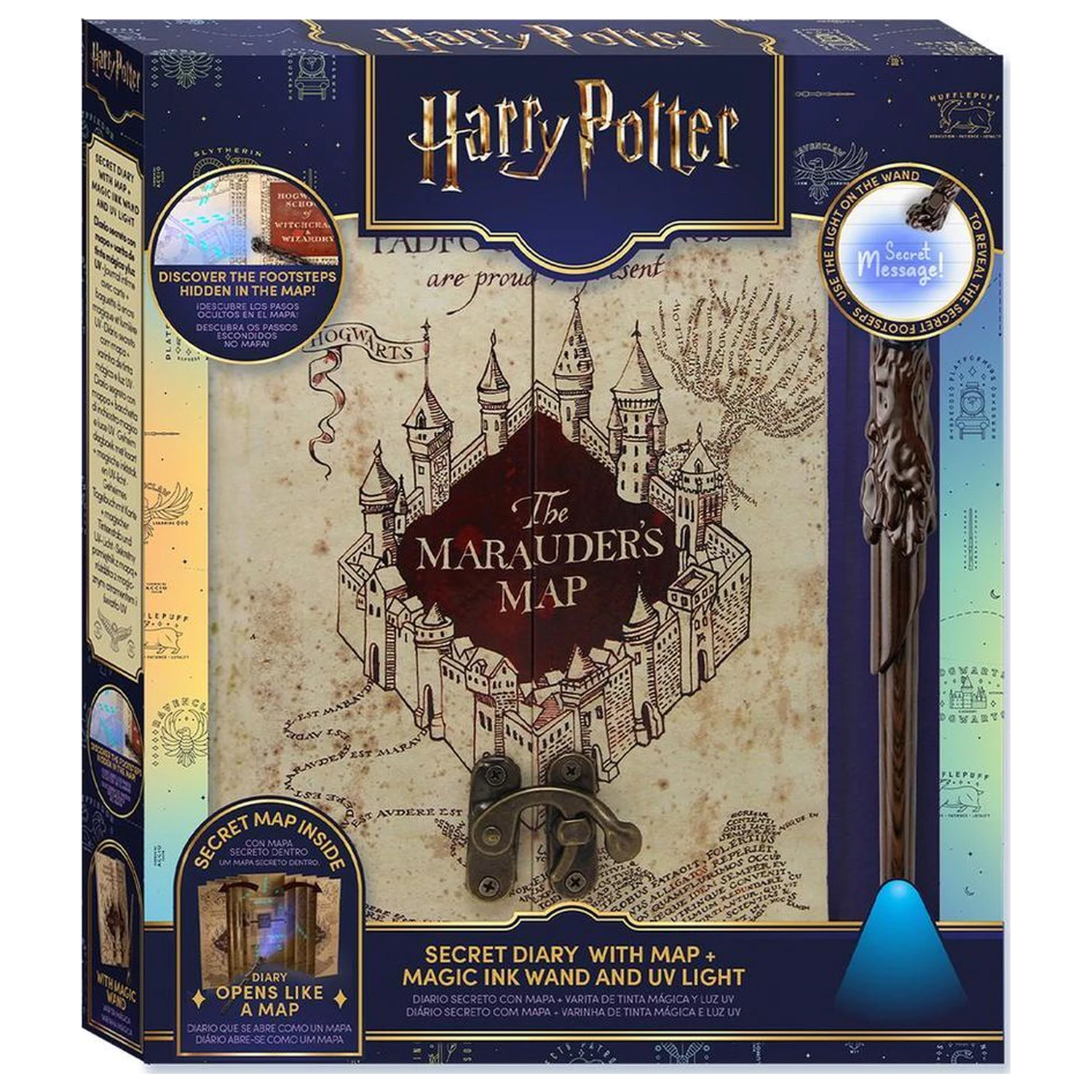 Harry Potter A5 zvezek s skrivnim zemljevidom in čarobnim peresom palico fotografija izdelka