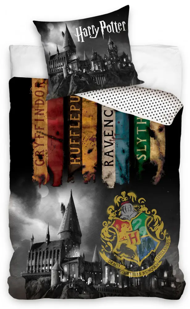 Harry Potter Prešita Odeja Prevleka 140x200cm, Prevleka za Vzglavnik 70x90cm fotografija izdelka