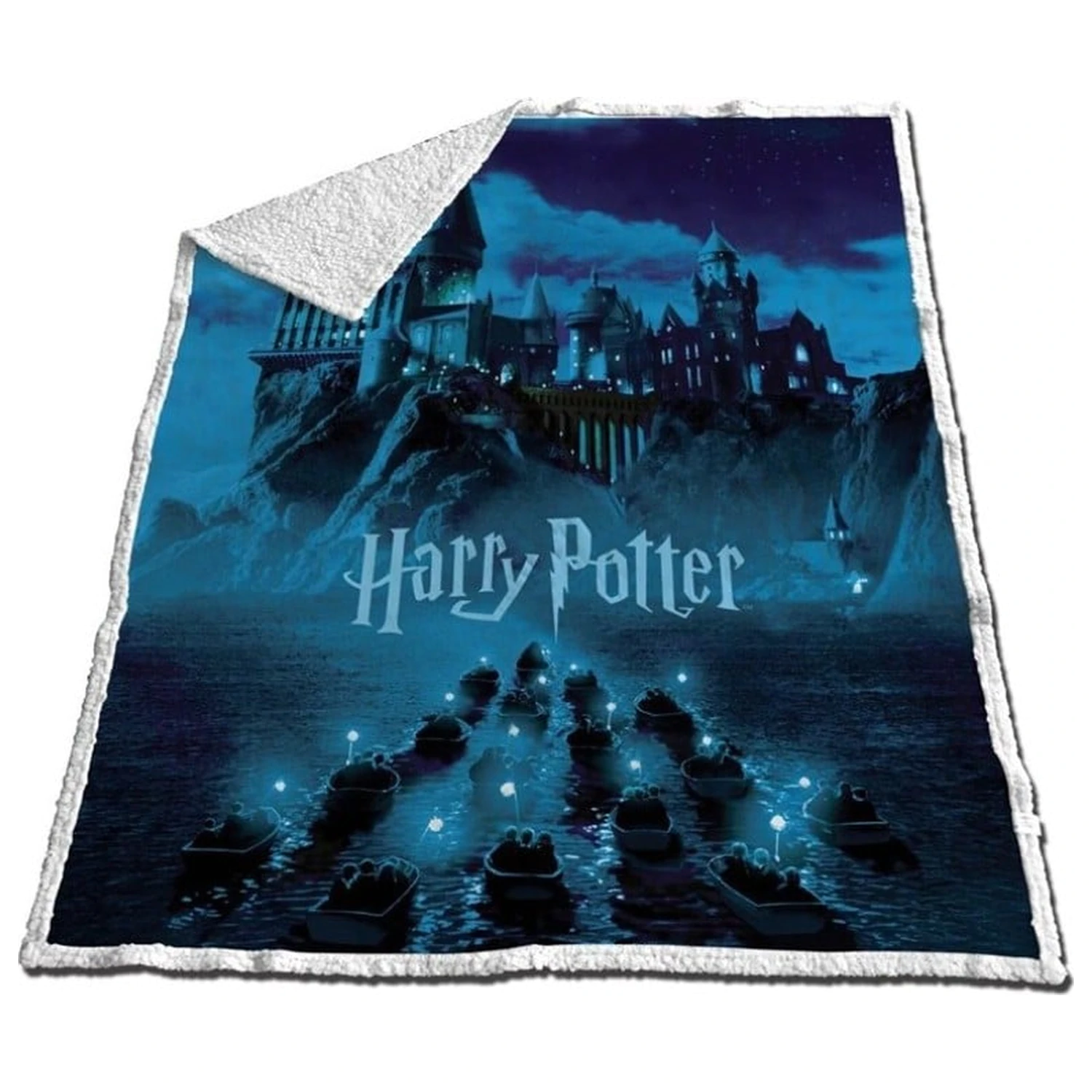 Harry Potter Arrival at Hogwarts Sherpa Odeja 130x170cm fotografija izdelka