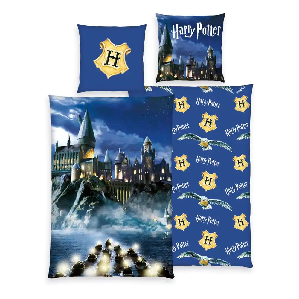 Harry Potter Komplet prevleke za odejo modre barve 135 x 200 cm / 80 x 80 cm fotografija izdelka