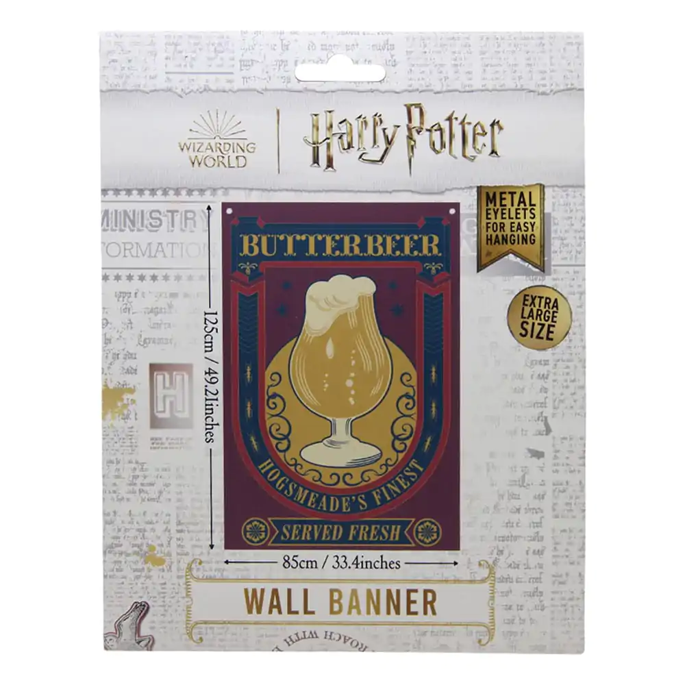 Harry Potter stenski banner Butterbeer 125 x 85 cm fotografija izdelka