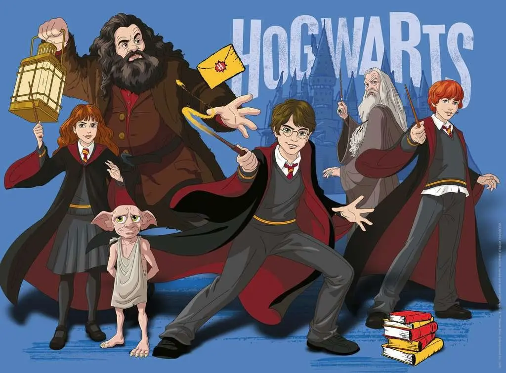 Harry Potter otroška sestavljanka XXL Hogwarts Cartoon (300 kosov) fotografija izdelka