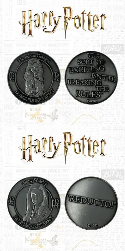 Harry Potter zbirateljski kovanec pakiranje po 2 Dumbledore's Army: Hermione & Ginny omejena izdaja fotografija izdelka