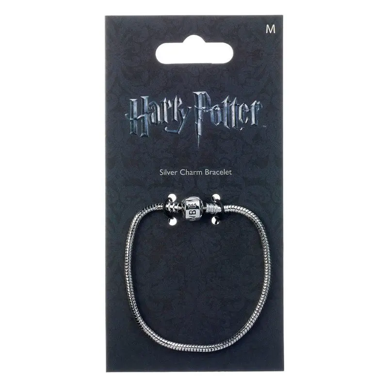 Harry Potter drsna zapestnica z obeski (posrebrena) velikost XS fotografija izdelka